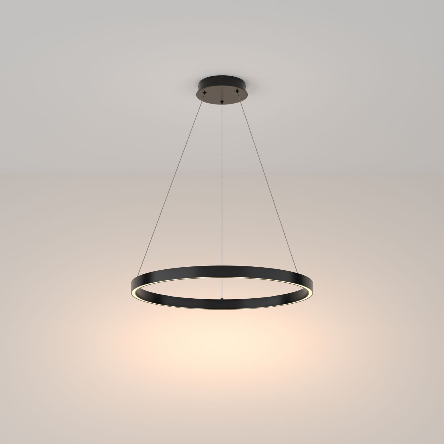 LED Kronleuchter Ring rund Ø 60 cm H: max. 120 cm Deckenleuchte, Lampe, Leuchte, Kronleuchter