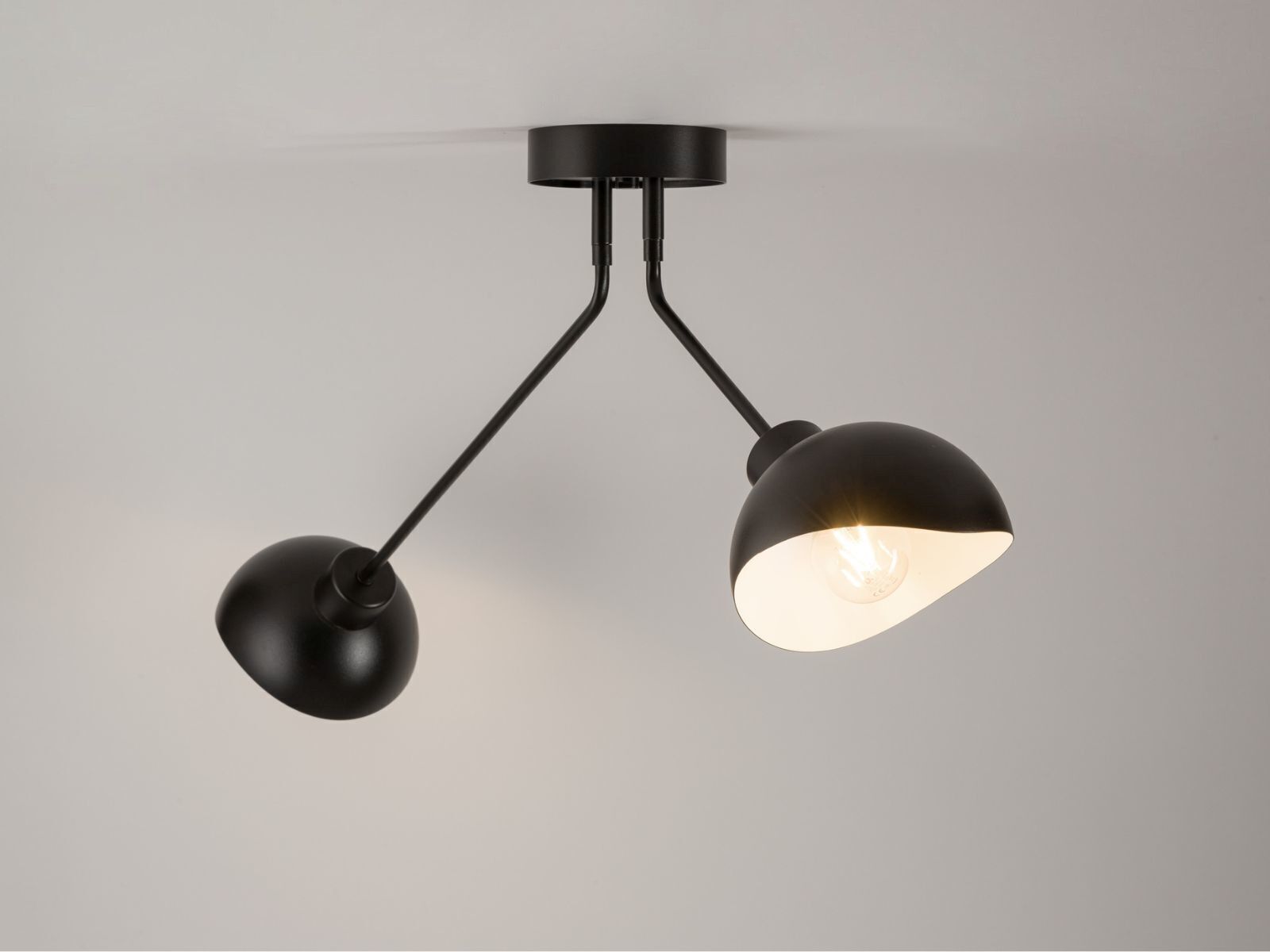 Große Deckenleuchte Schwarz Weiß L:104 cm dekorativ Deckenleuchte, Leuchte, Lampe