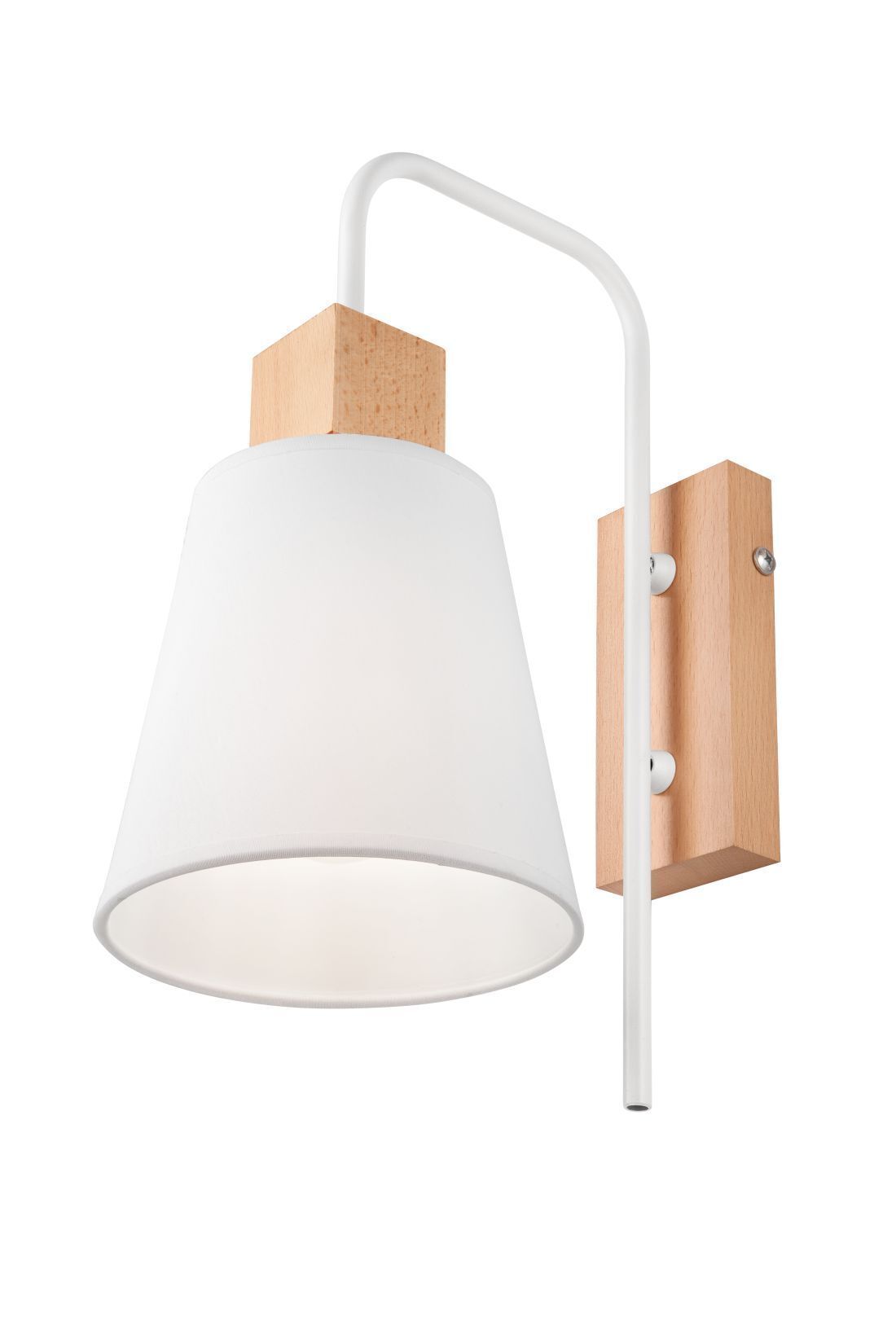 Wandlampe Schirm Weiß Holz Skandinavisch REILLY