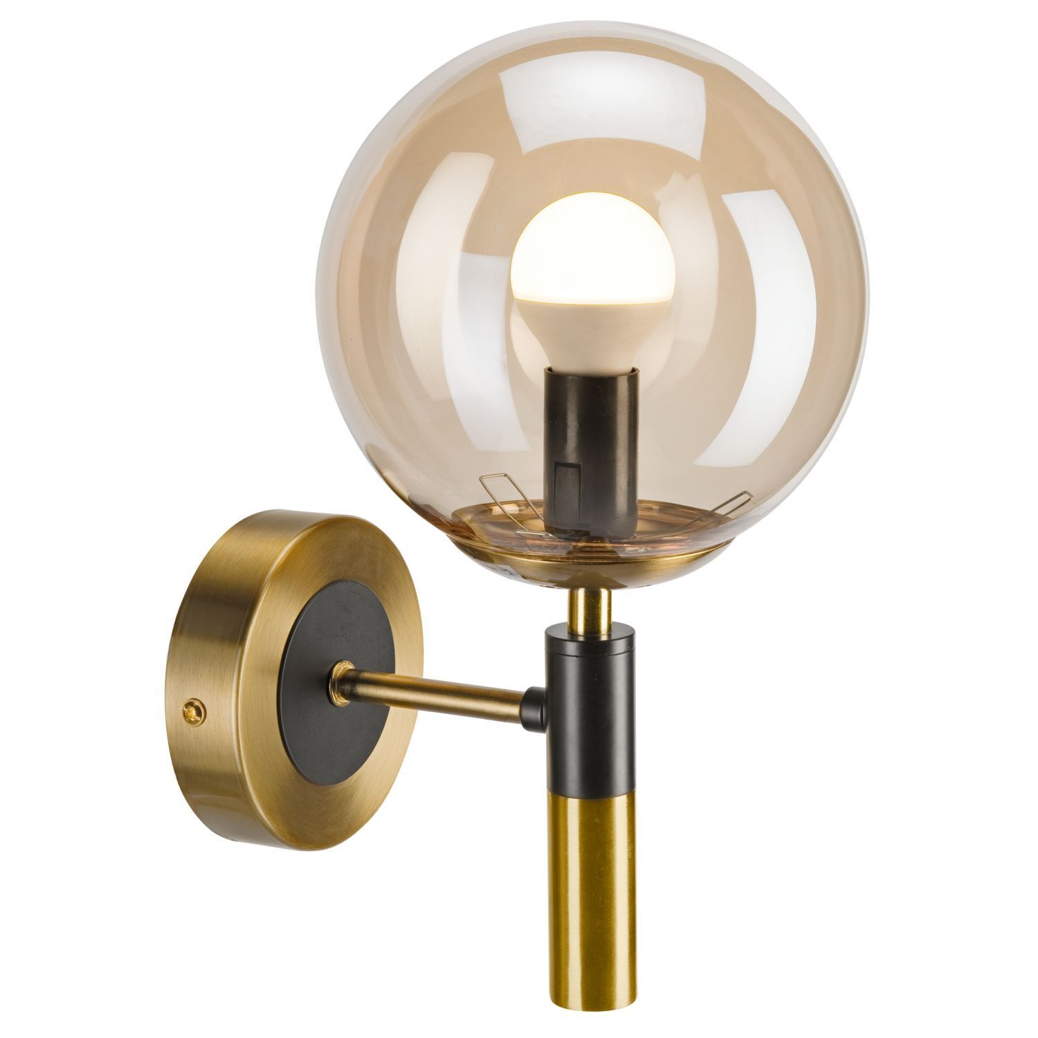 Kugel Wandlampe G9 Metall Glas blendarm T:19 cm in Gold