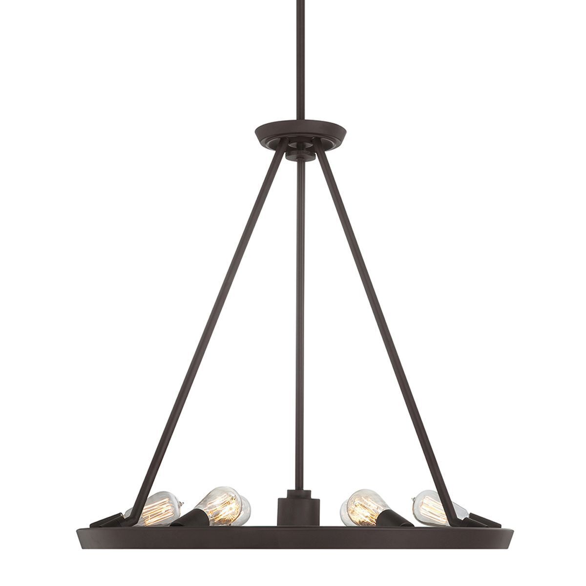 Lustre rond en bronze Ø71cm réglable en hauteur