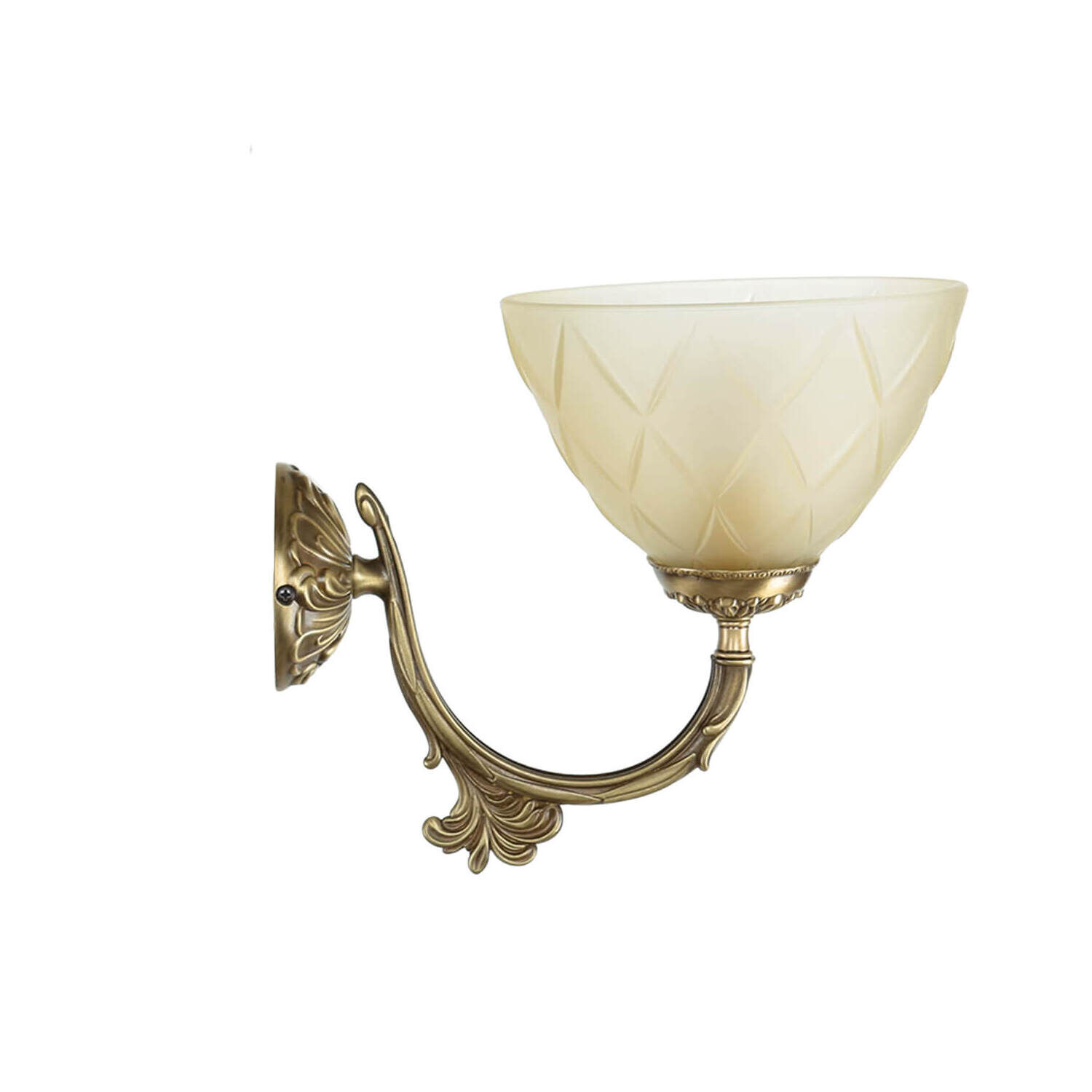 Jugendstil Wandleuchte E14 Elisa Lampe, Bronze, Leuchte