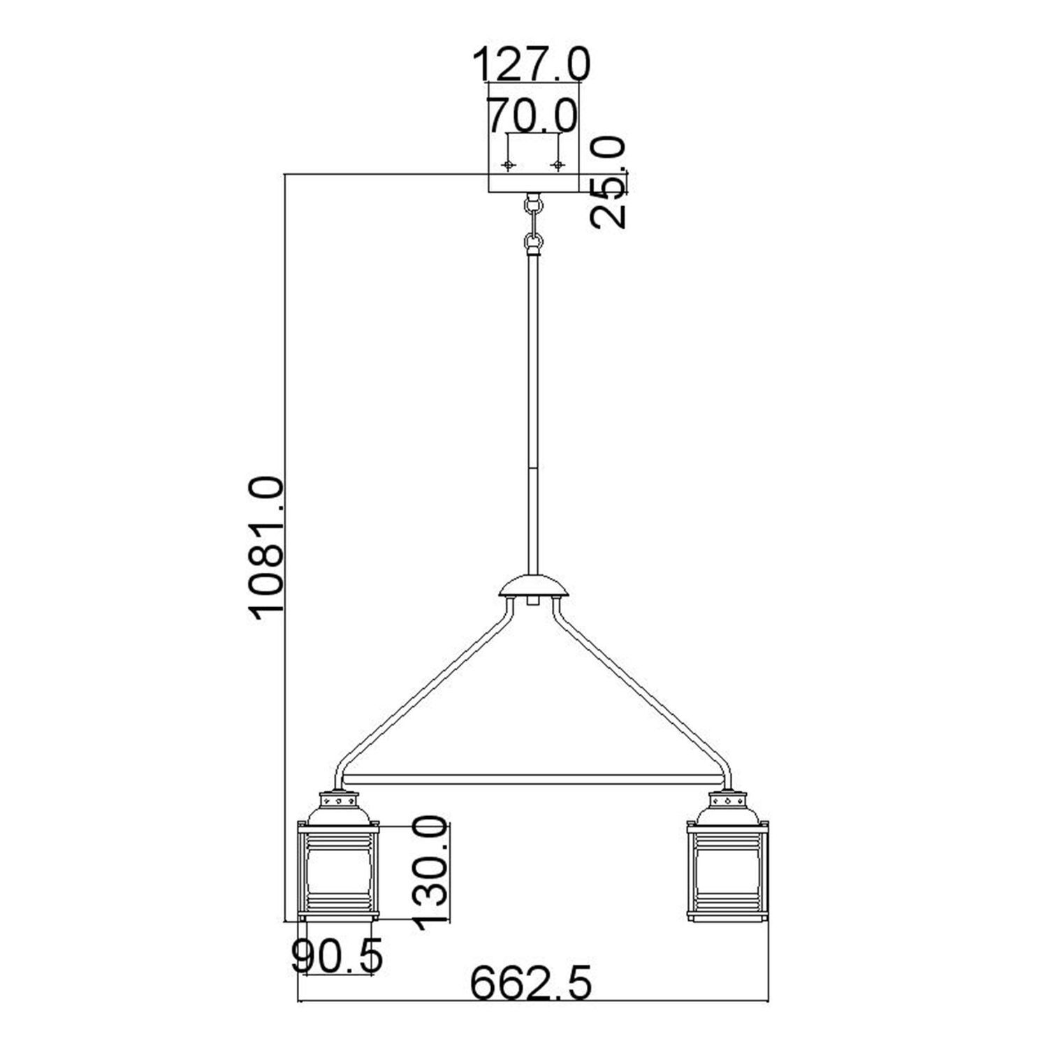 Außen Deckenleuchte verstellbar B: 62,5 cm 5x E27 IP44
