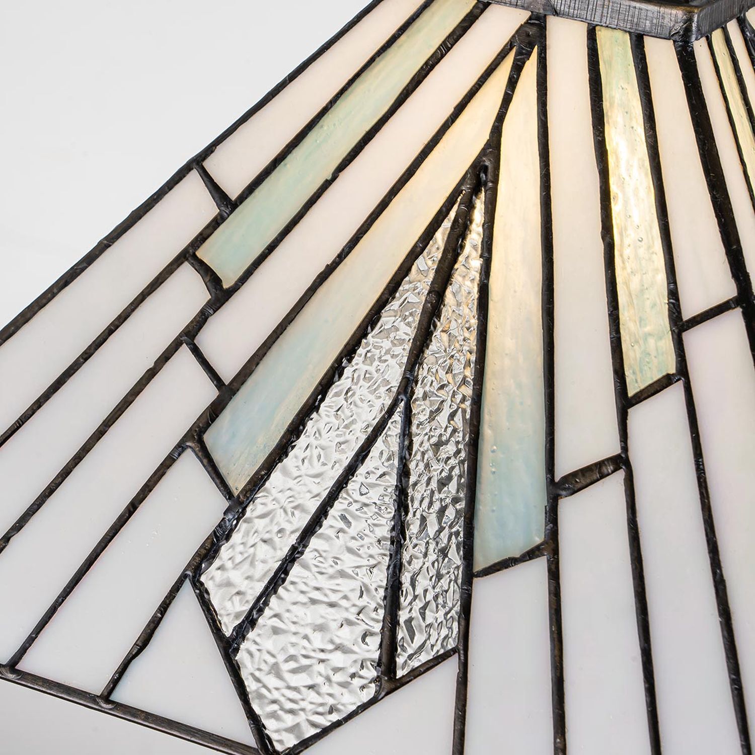 Tischlampe Tiffany Stil 50,4 cm Buntglas Metall E27 Lampe, Pfeil, Waffe