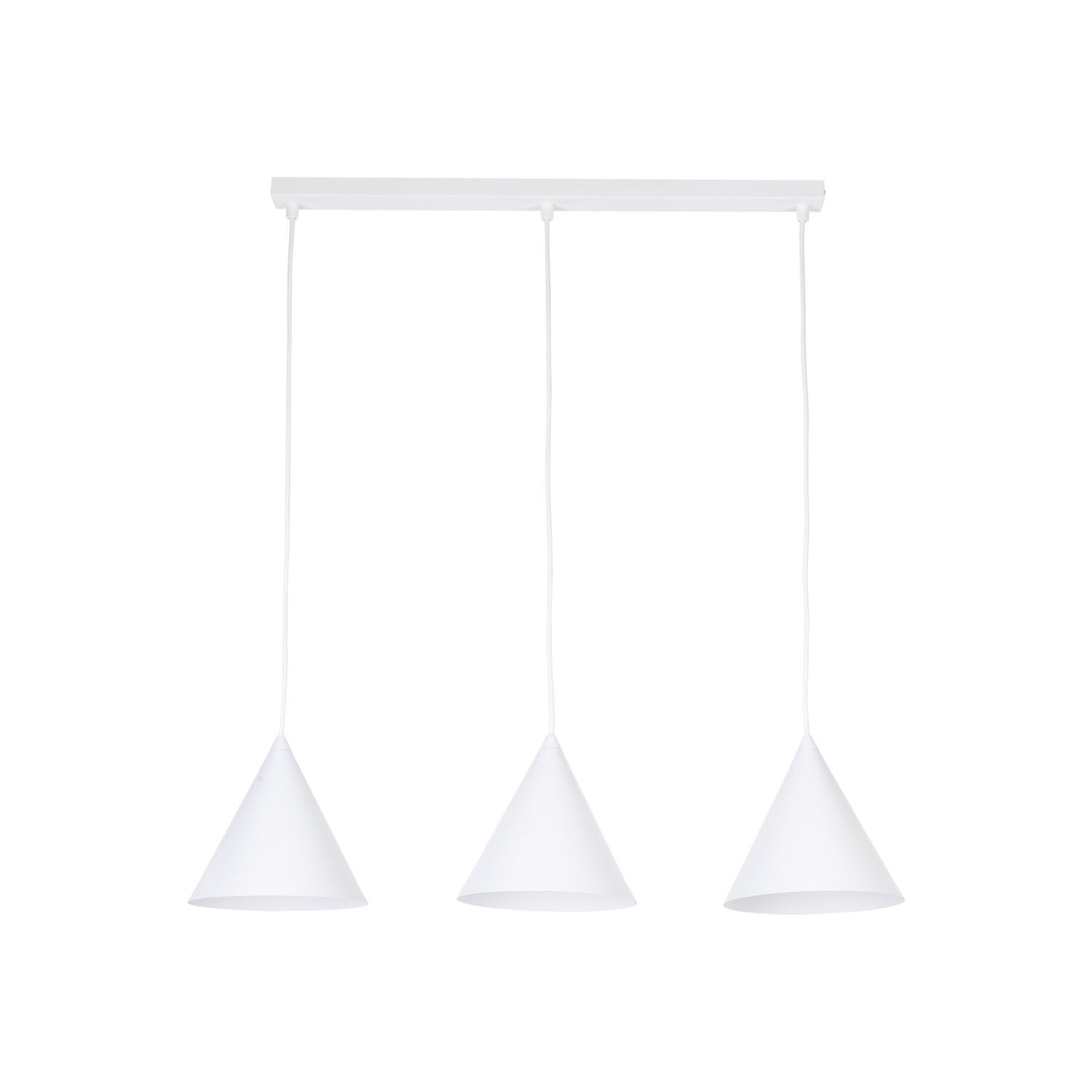 Suspension 3 flammes métal L : 75 cm blanc E27 CODY Suspension 3 flammes métal L : 75 cm blanc E27 CODY