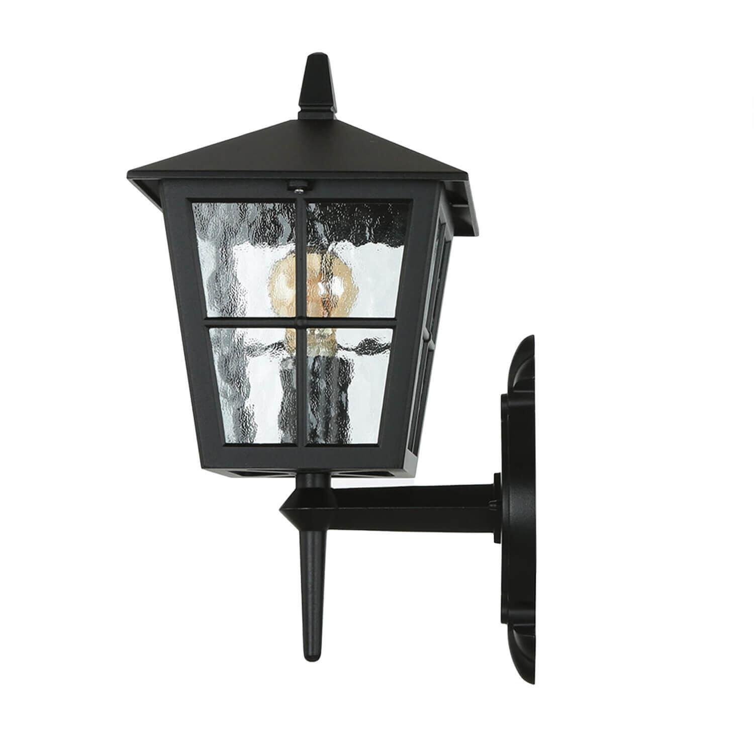 Außen Laterne Schwarz Aluminium IP43 Rustikal LUDGER Lampe, Leuchte