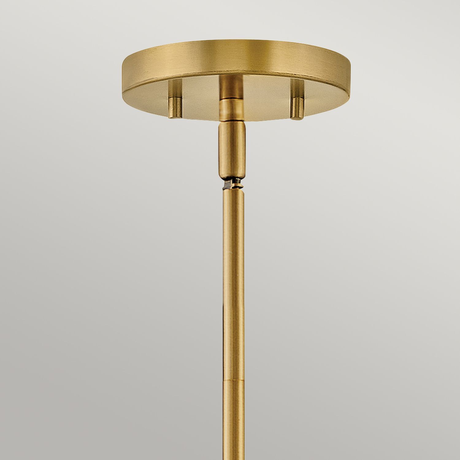 Deckenlampe Stoff Metall D: 58,4 cm in Messing Weiß 4x E14 Standlampe, Goldfinish, verstellbarer Stiel, Deckenmontage, Metalllampe