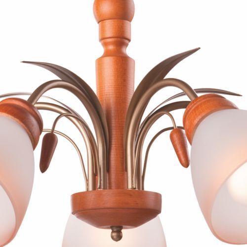Lampe à suspendre brune en métal 5xE27 Art Nouveau Table à manger