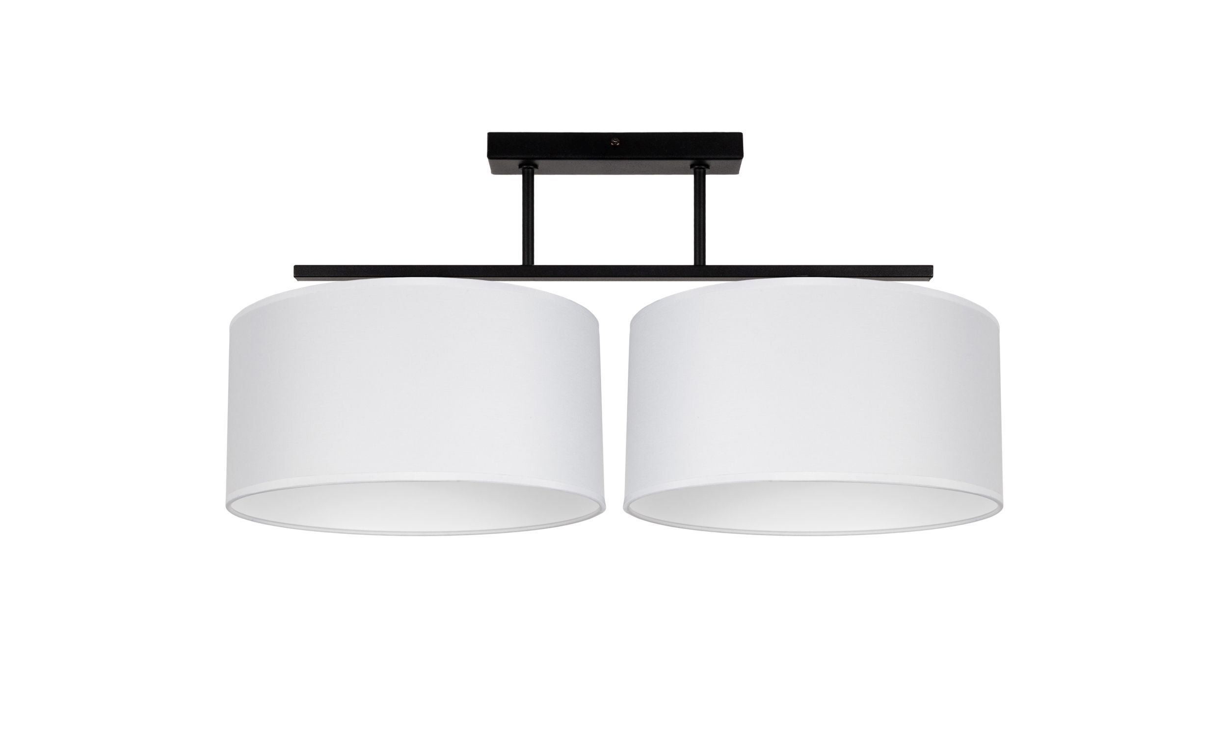 Deckenlampe Stoff blendarm Schwarz Weiß E27 L:70 cm