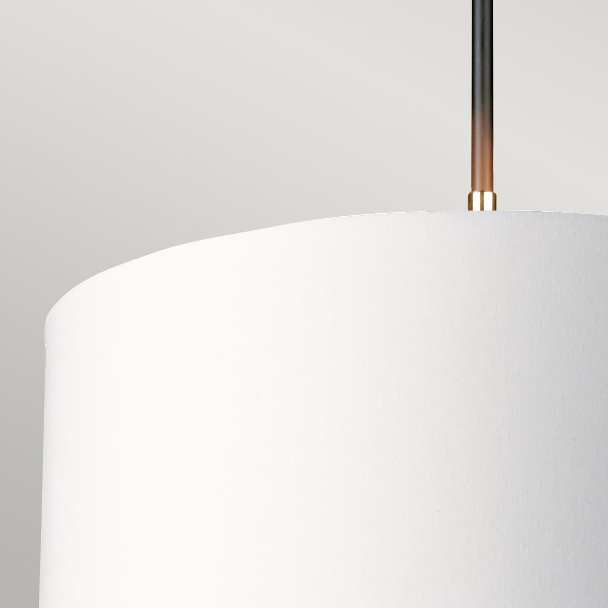 Deckenleuchte E27 D: 45,5 cm höhenverstellbar Stoff Metall