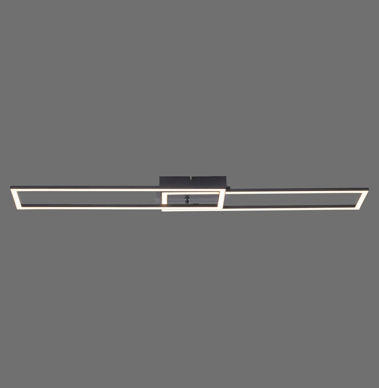Plafonnier LED à intensité variable Noir 3000 K 36 W L:102 cm