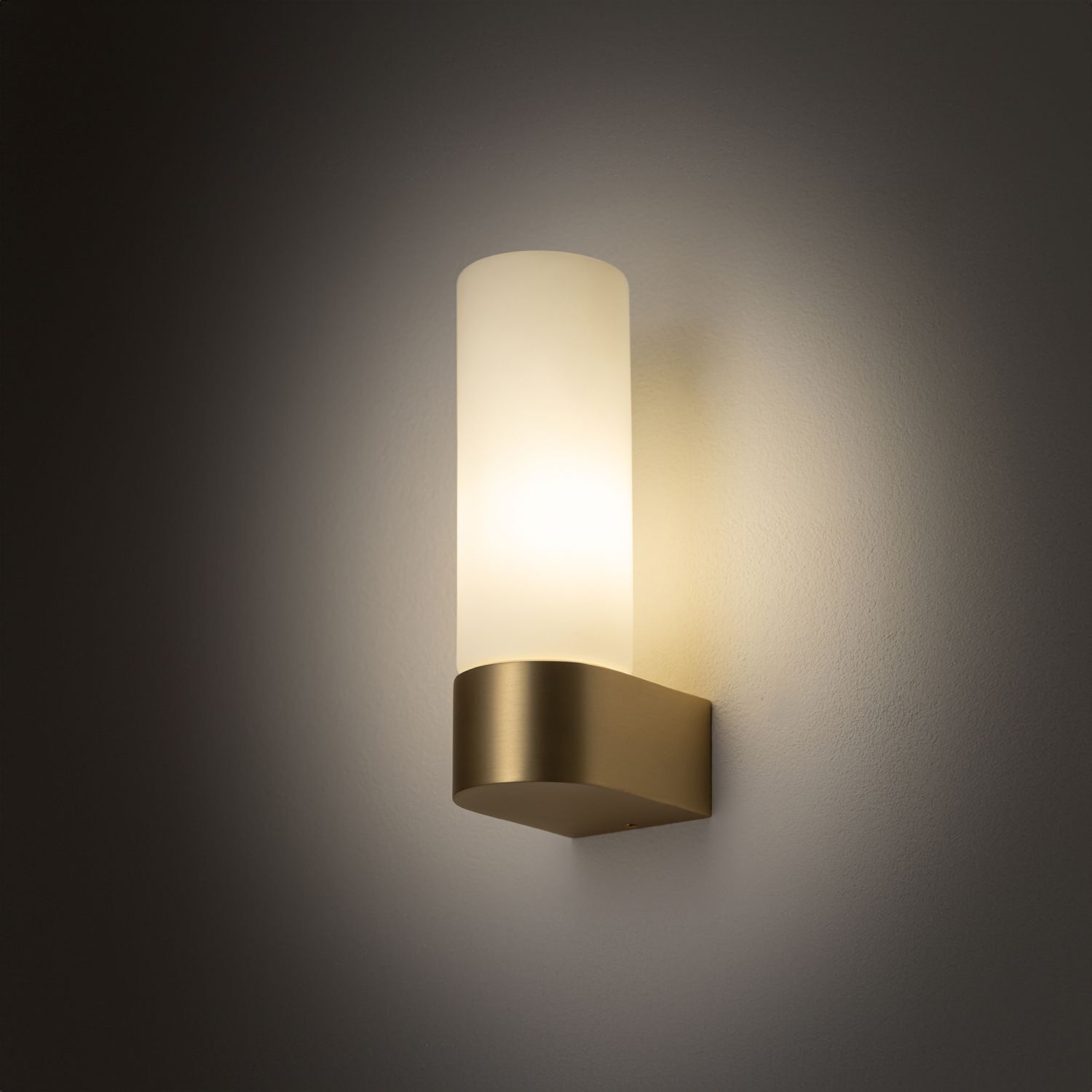 Wandleuchte Glas Aluminium G9 IP44 T:7 cm in Messing Wandleuchte, Wandlampe, Messing, Korpus, Glasabdeckung