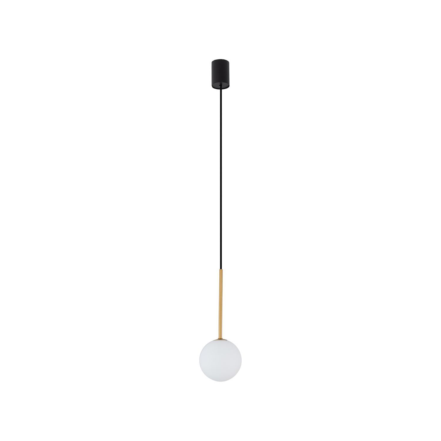 Suspension Boule Abat-jour Ø 16 cm en noir blanc or G9