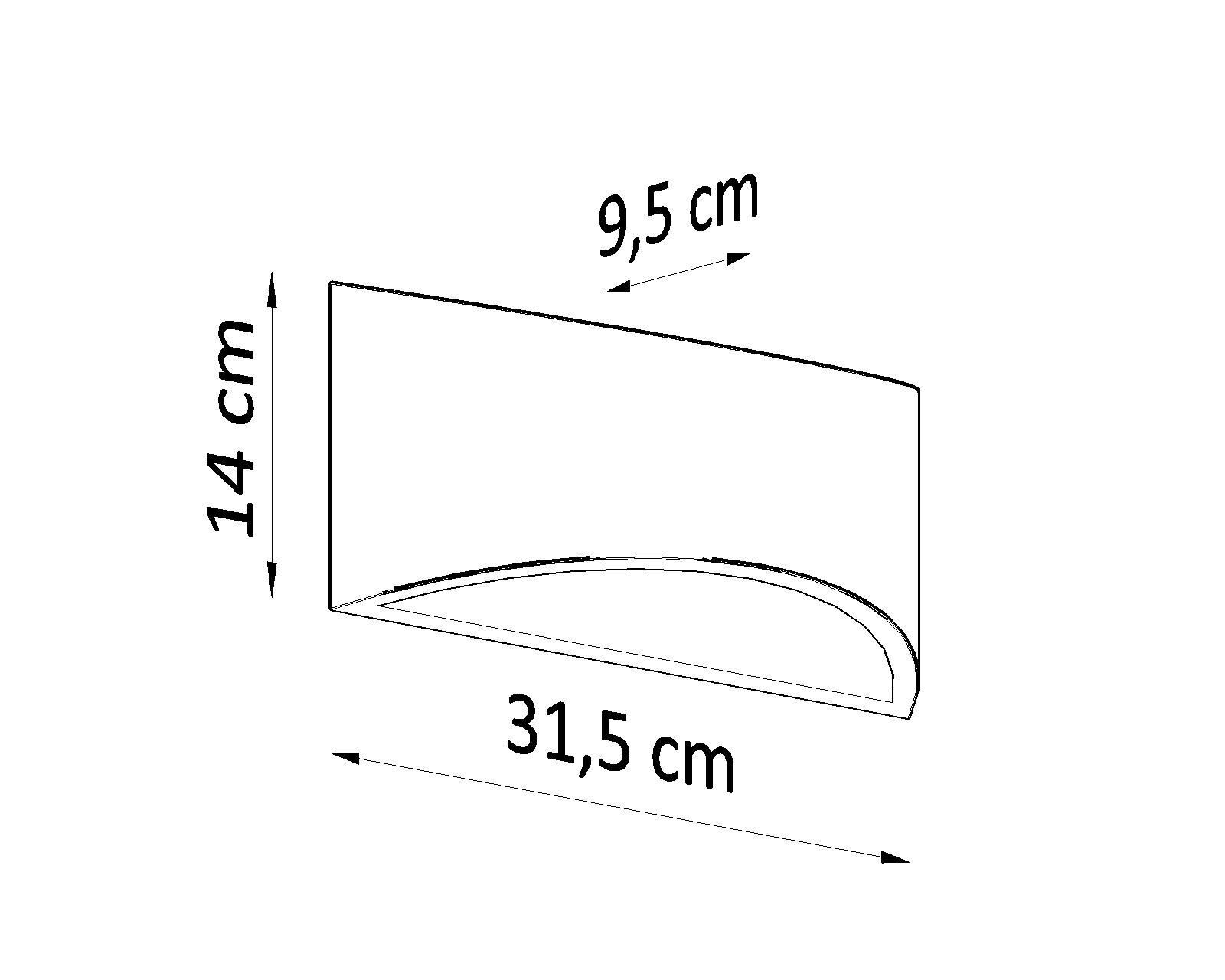 Weiße Wandleuchte Keramik 31,5 cm Up Down bemalbar G9