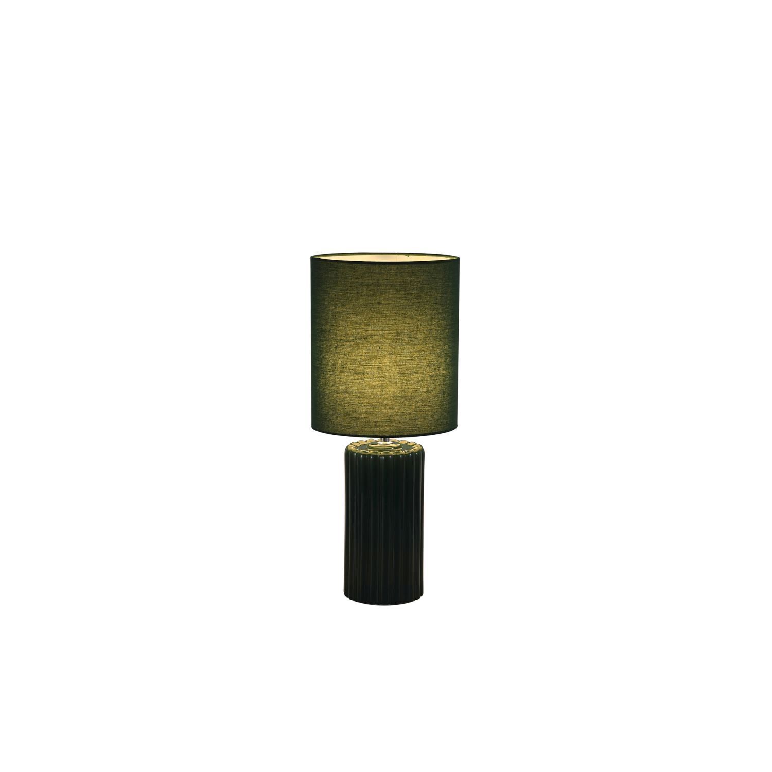 Lampe de table tissu céramique E14 51 cm vert olive