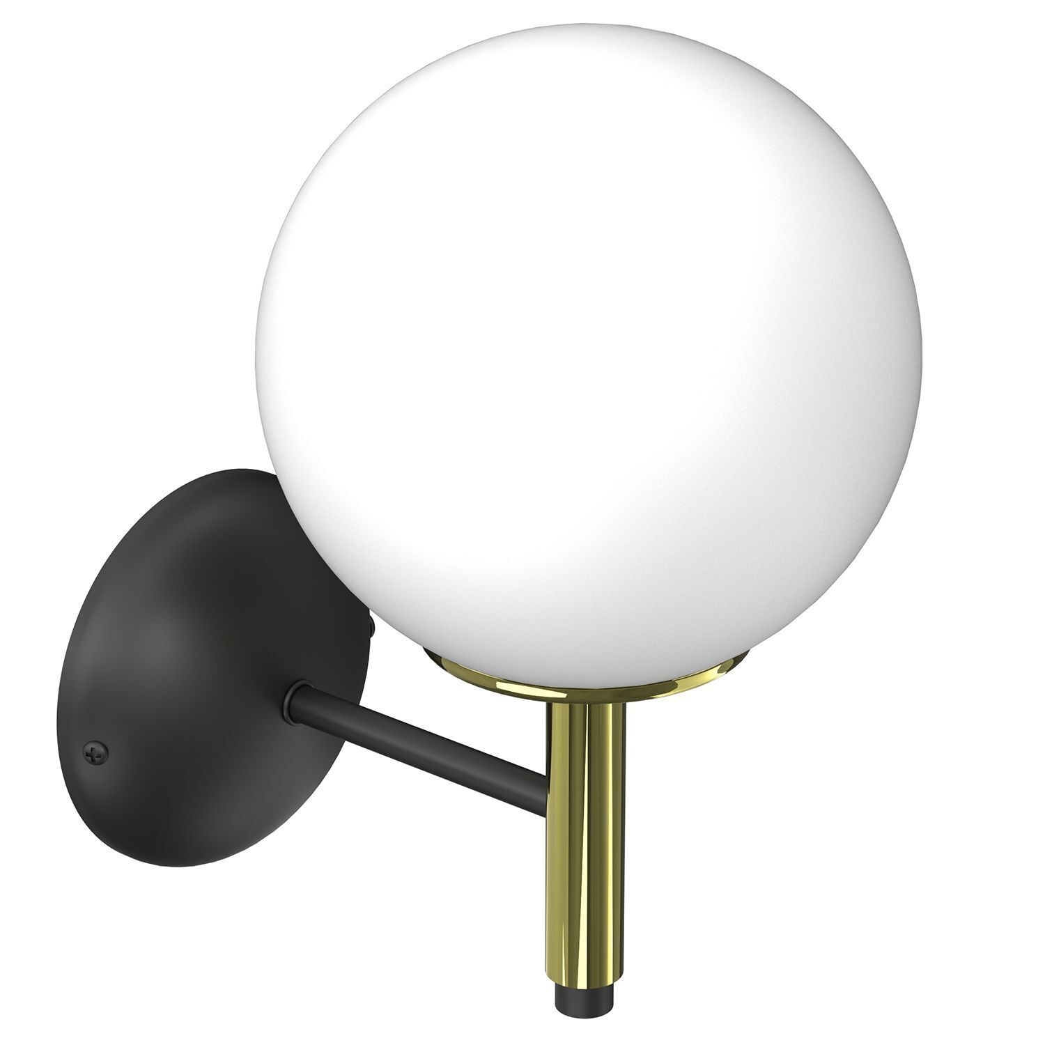 Applique verre métal noir or E27 boule anti-éblouissement Beleuchtung, Sphäre