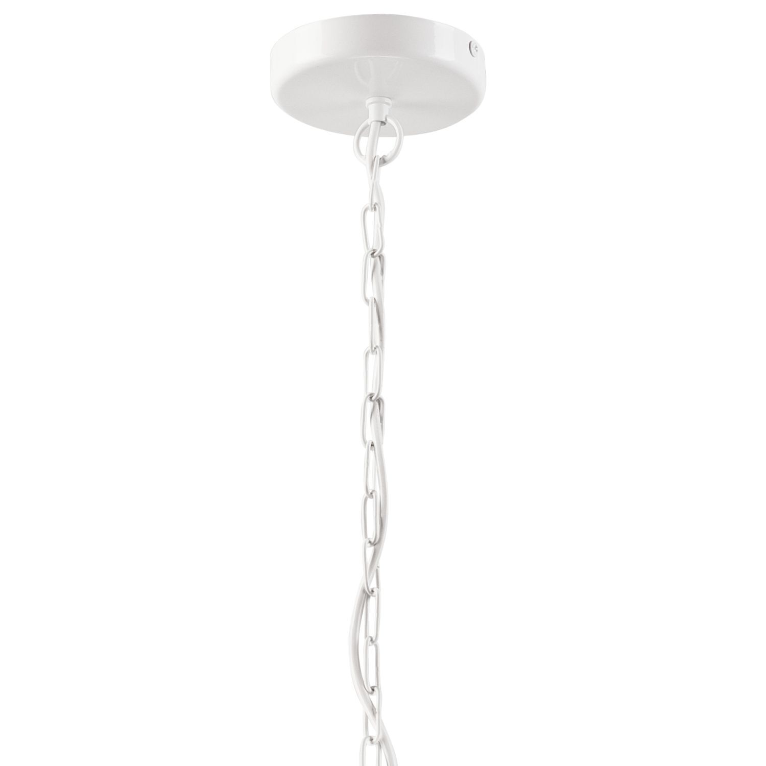 Lustre Rustique Blanc Métal Ø 45 cm 5-flamme E27