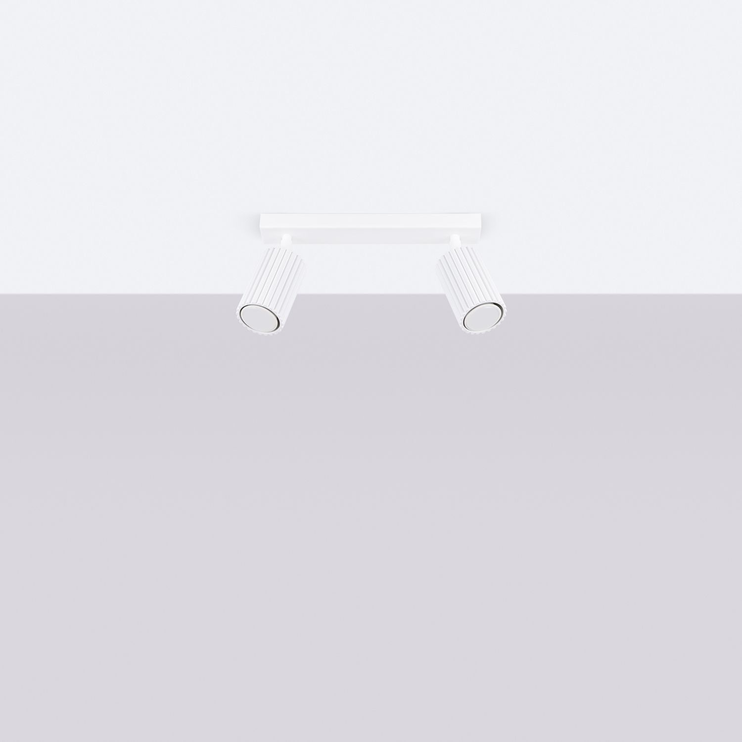 Deckenstrahler Weiß beweglich GU10 2 flammig L:30 cm Deckenleuchte