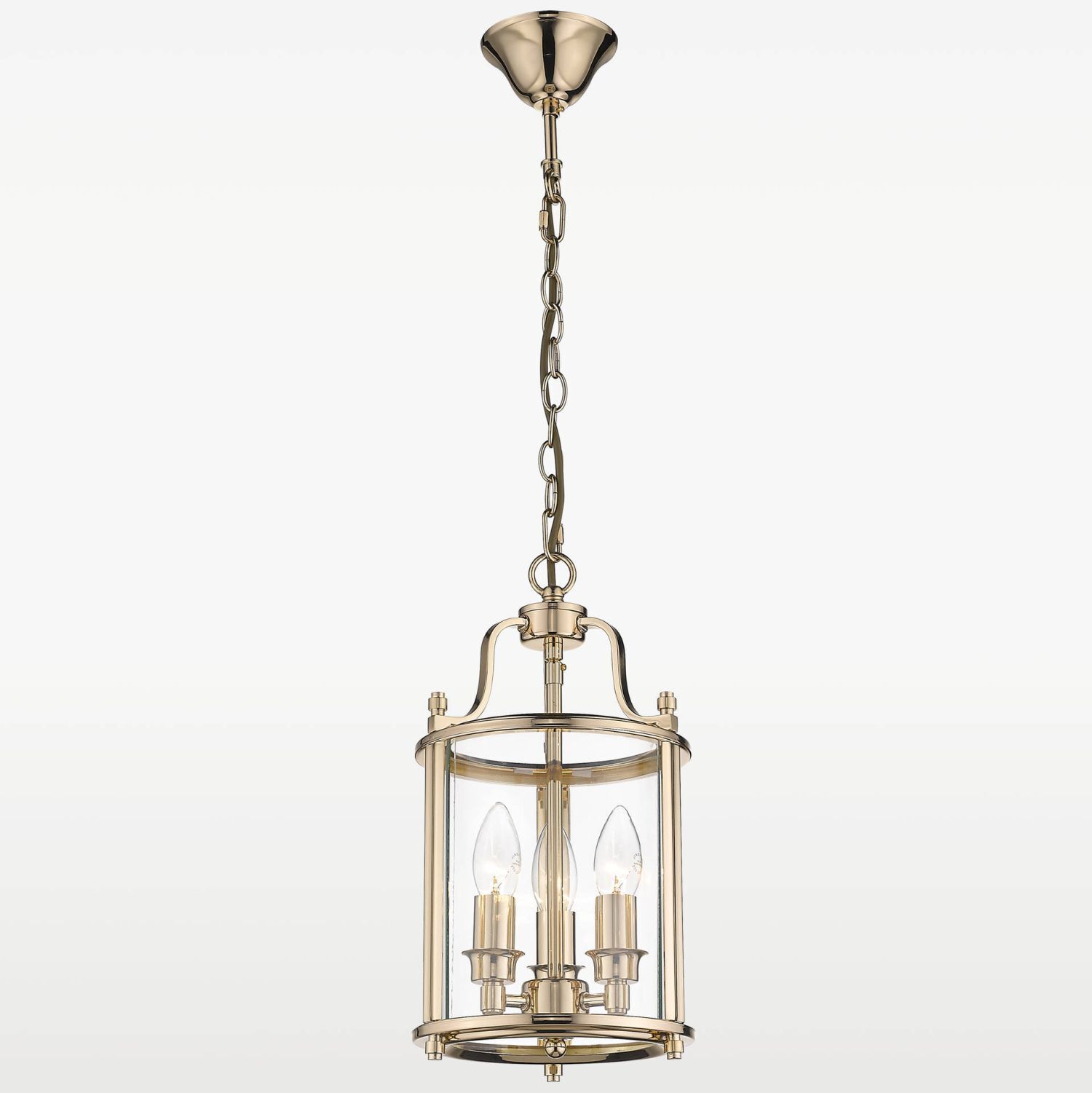 Chandelier, Pendant light, Messingfinish, Glasgehäuse, Kandukugelbögen