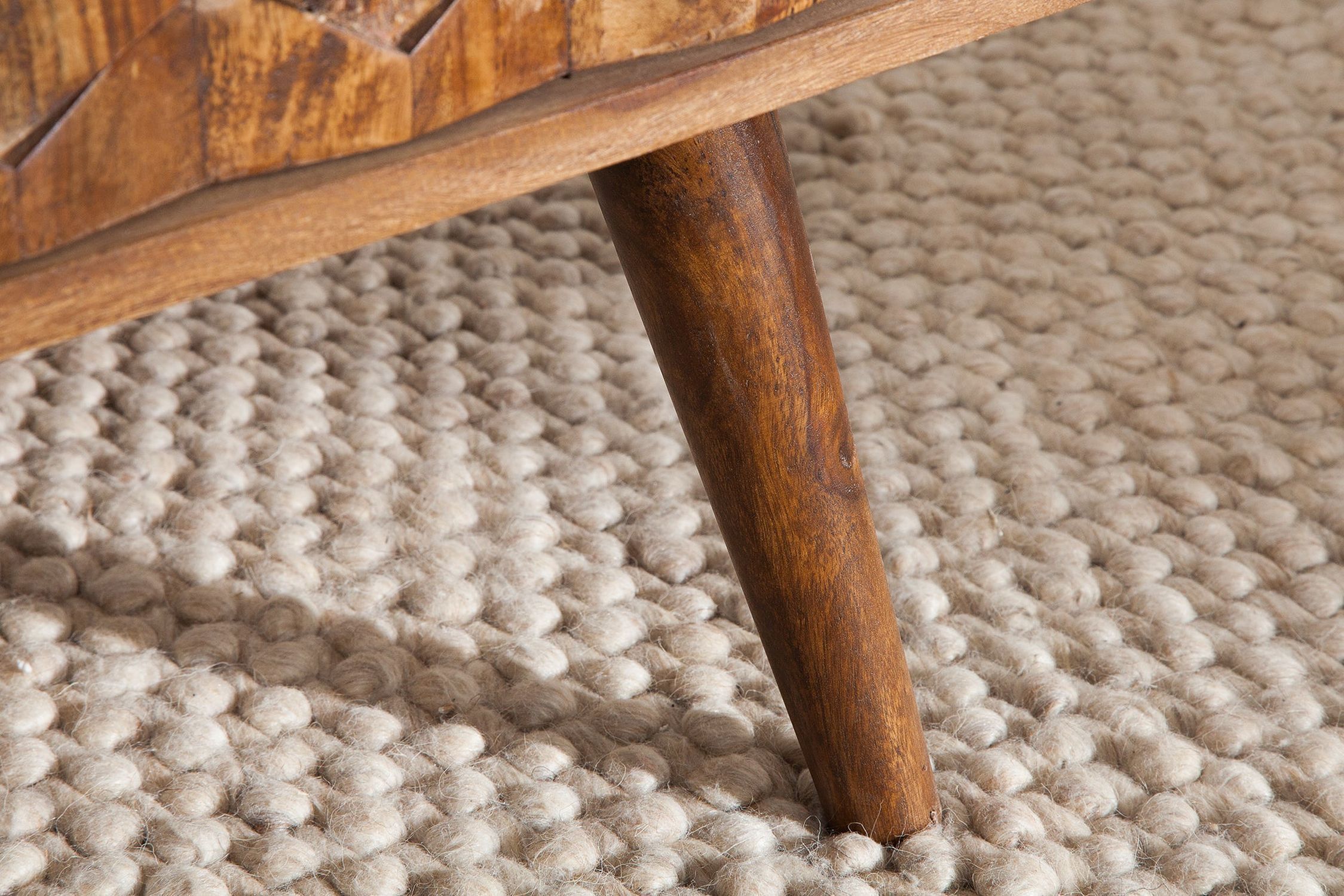 Couchtisch mit Schublade Sheesham Holz in Natur 110x60 cm Dekoration für Zuhause, Teppich