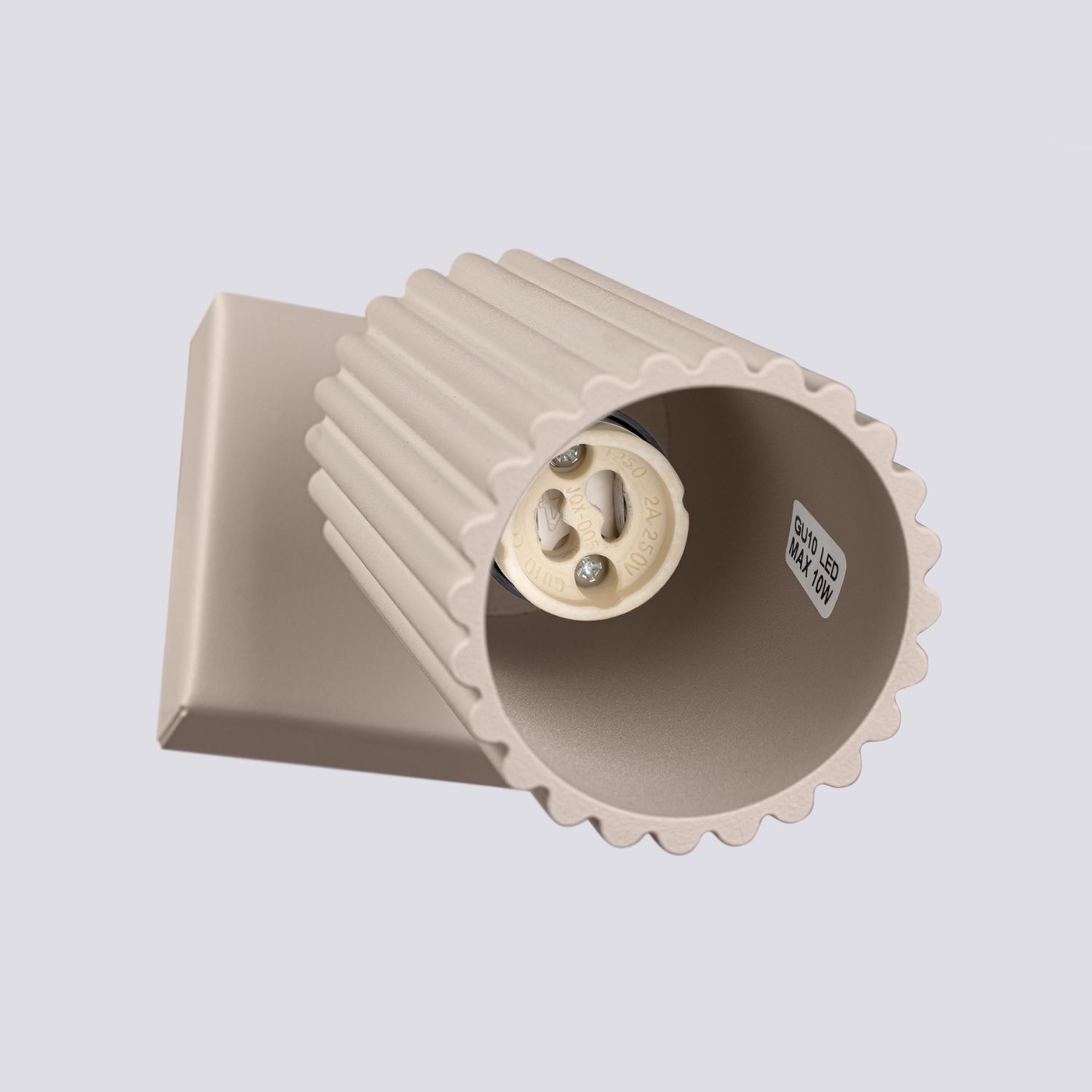 Flexibler Wandstrahler Aluminium Taupe GU10 H:16 cm