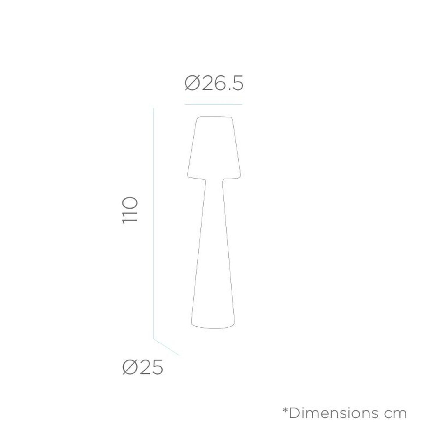 126673-stehleuchte-aussen-110-cm-klein-ip65-stecker-kabel-weiss-dekorativ-2700-k-warmweisses-licht-1600-lm-wegeleuchte-aussenlampe-terrasse-garten-3 tapered, Lampe, dimensionen, Durchmesser-26,5, Höhe-110