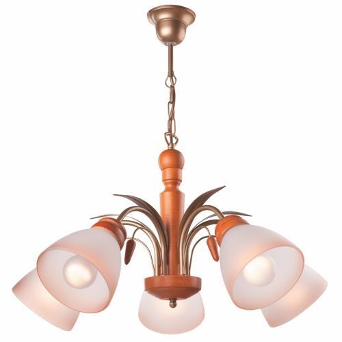 Lampe à suspendre brune en métal 5xE27 Art Nouveau Table à manger