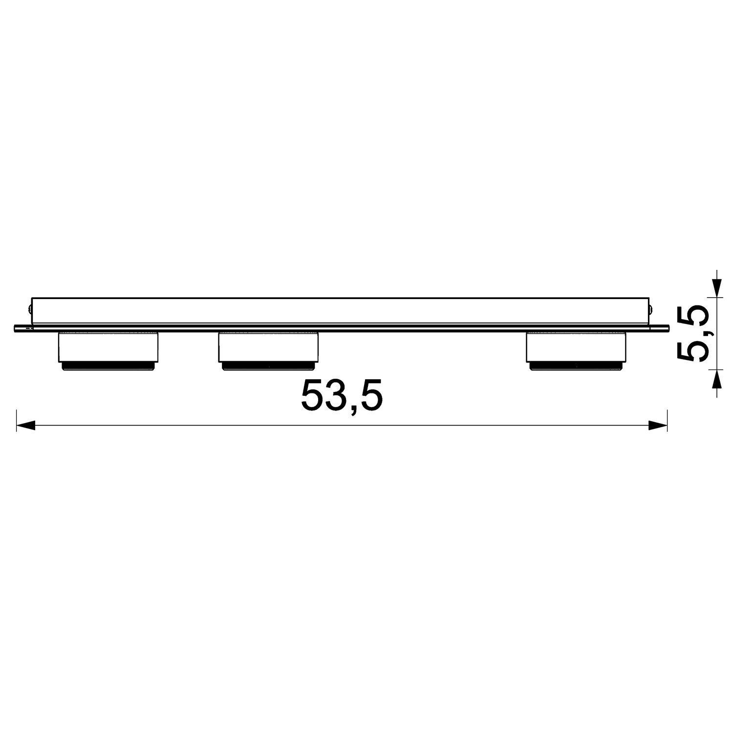 Moderne Deckenlampe Metall GX53 L:53,5 cm Schwarz Natur