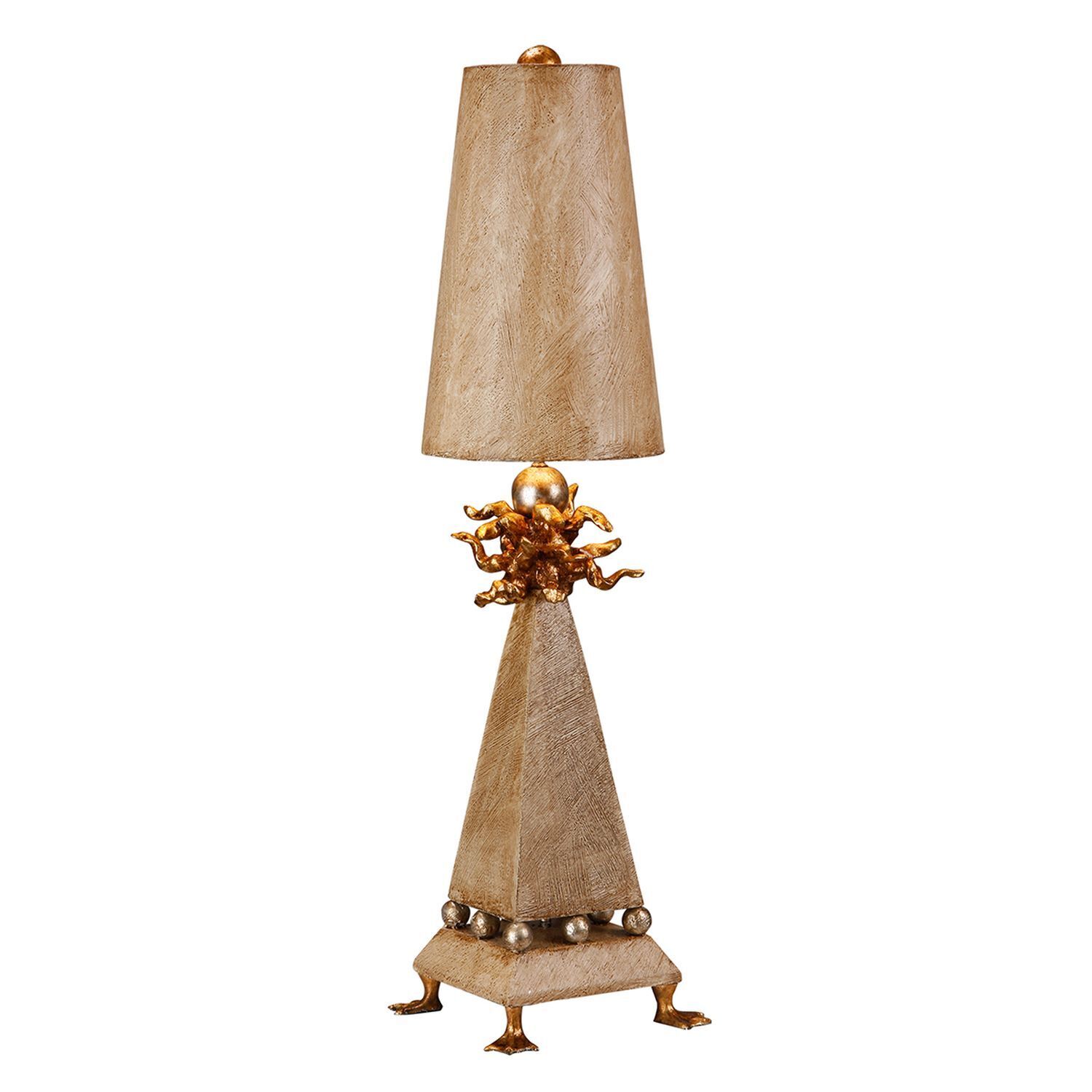 Tischlampe DONALDO Creme H:81cm Wohnzimmer Lampe