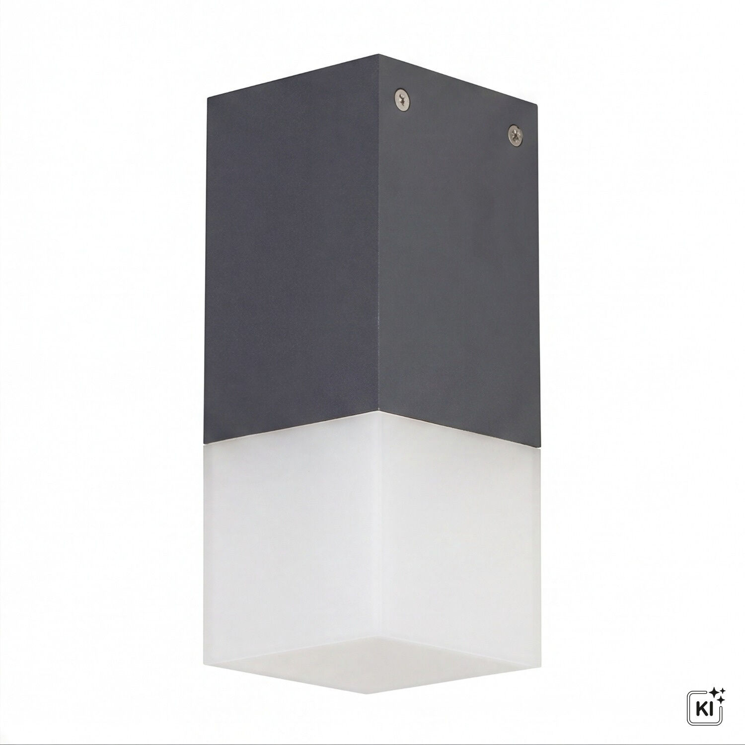 Wandlampe, Außenleuchte, Gehäuse Metall, Schwarz/Weiß, Wandmontage