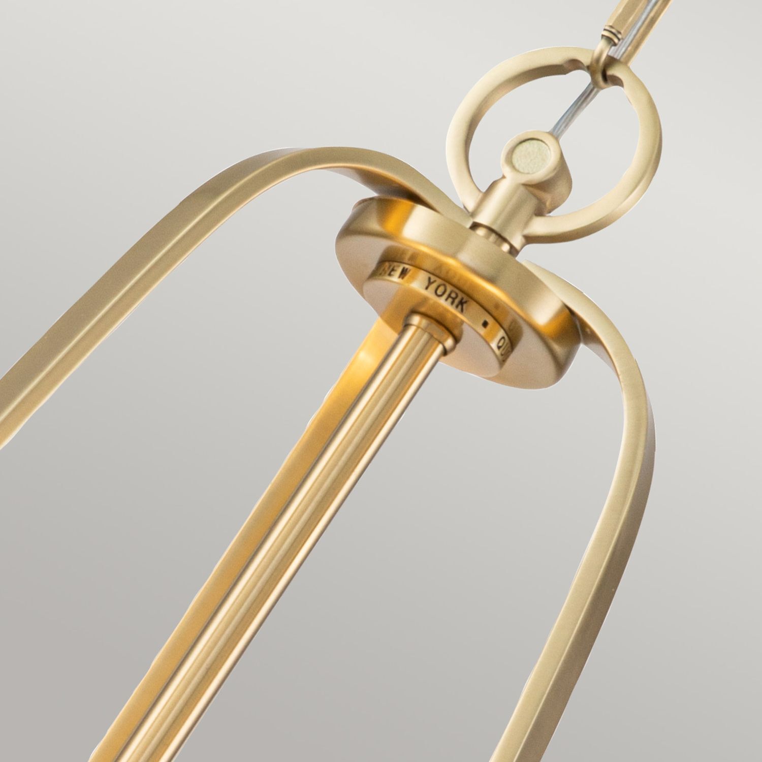 Hängeleuchte Glas Metall rund D: 58,4 cm 4x E27 blendarm gold, Deckenleuchte, Pendel, Metall, Ring