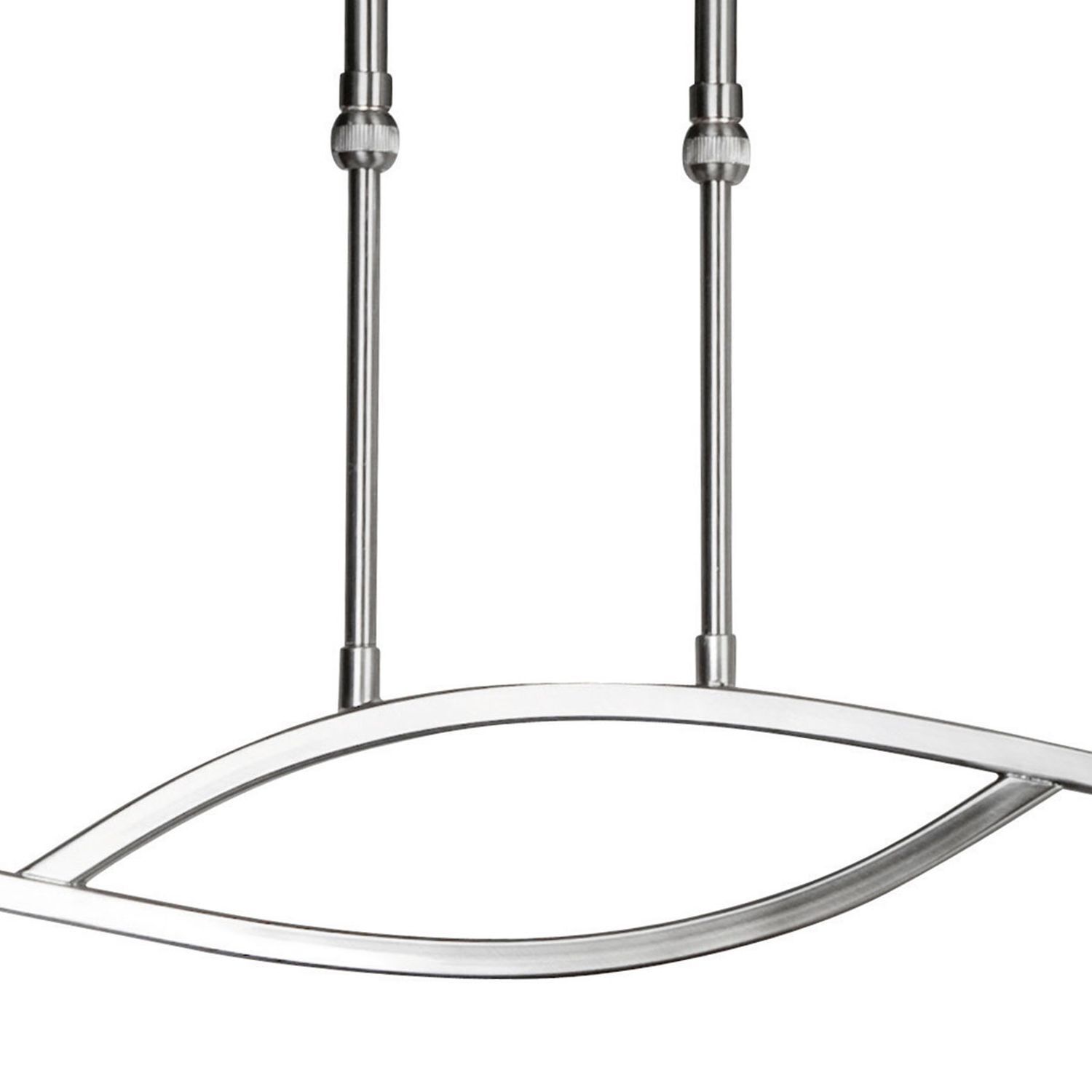 Wohnliche Deckenlampe Metall Glas in Stahl Weiß 82 cm