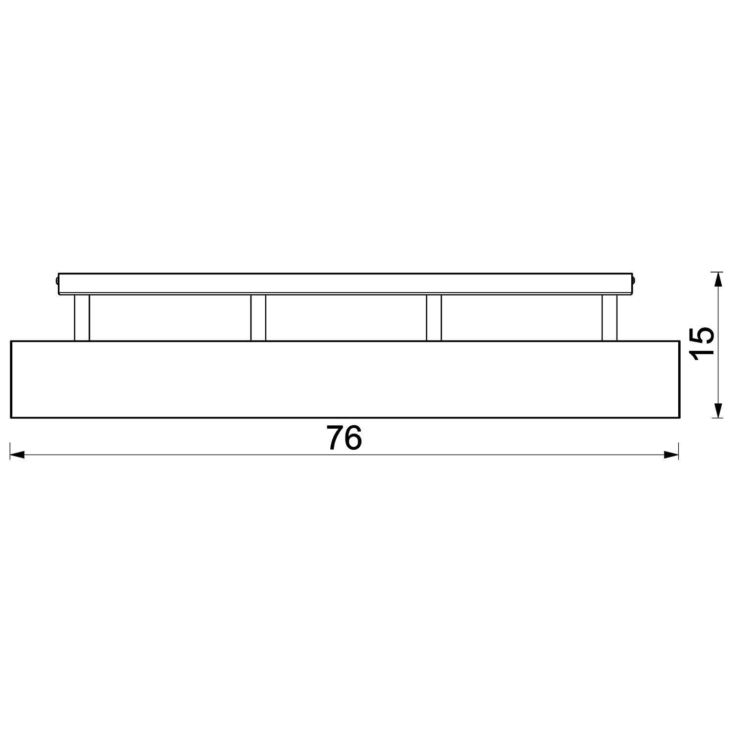 Plafonnier métal bois noir naturel GU10 4-flamme