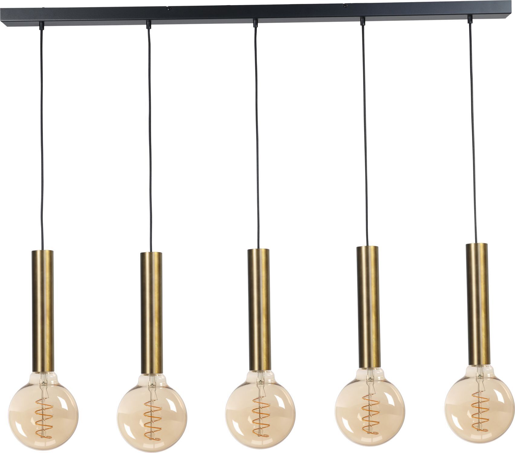 Lampe à suspendre métal pour E27 laiton noir table à manger