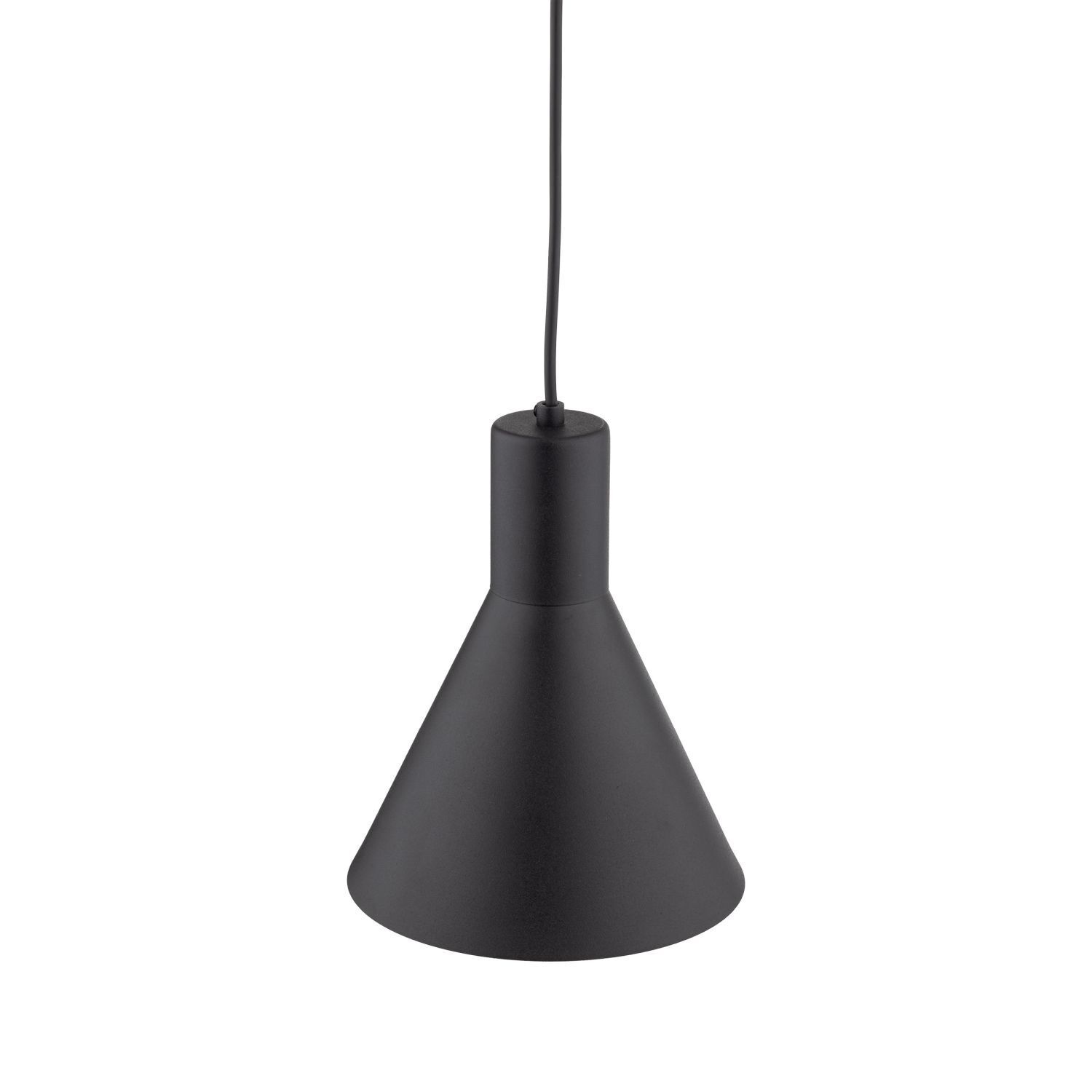 Pendelleuchte Metall E27 Schwarz Ø 18 cm H: max. 155 cm Retro Beleuchtung, Lampe, Lampenschirm