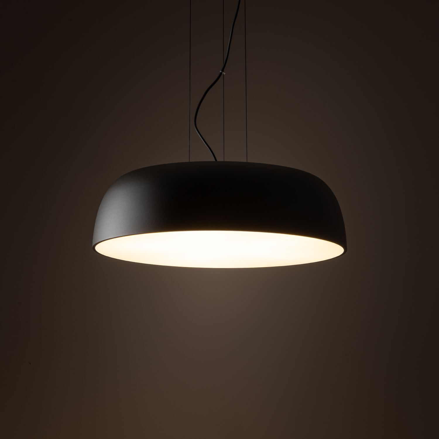 Lampe à suspendre Gris Métal Ø58 cm rond E27 réglable en hauteur