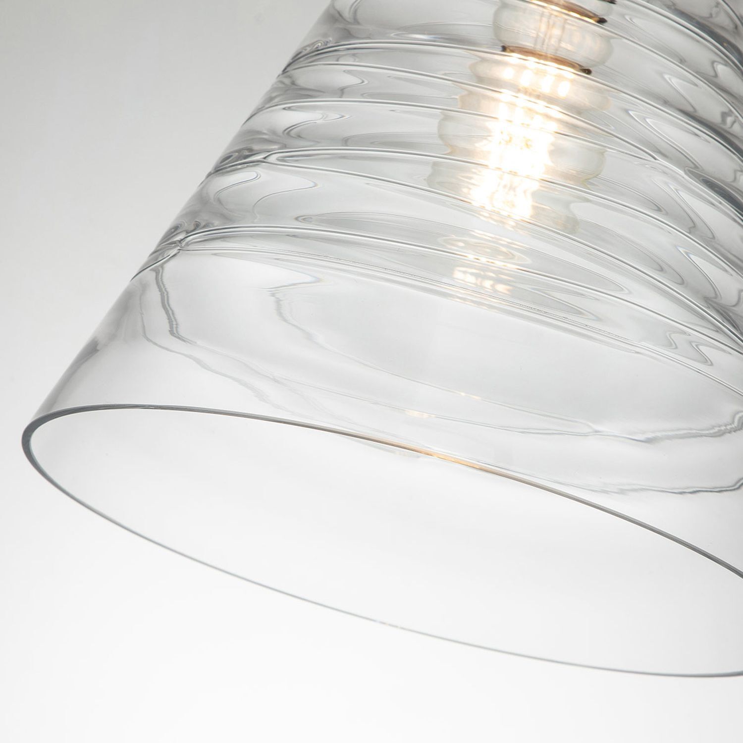 Lampe à suspendre verre métal E27 D : 29,5 cm rond FREJA