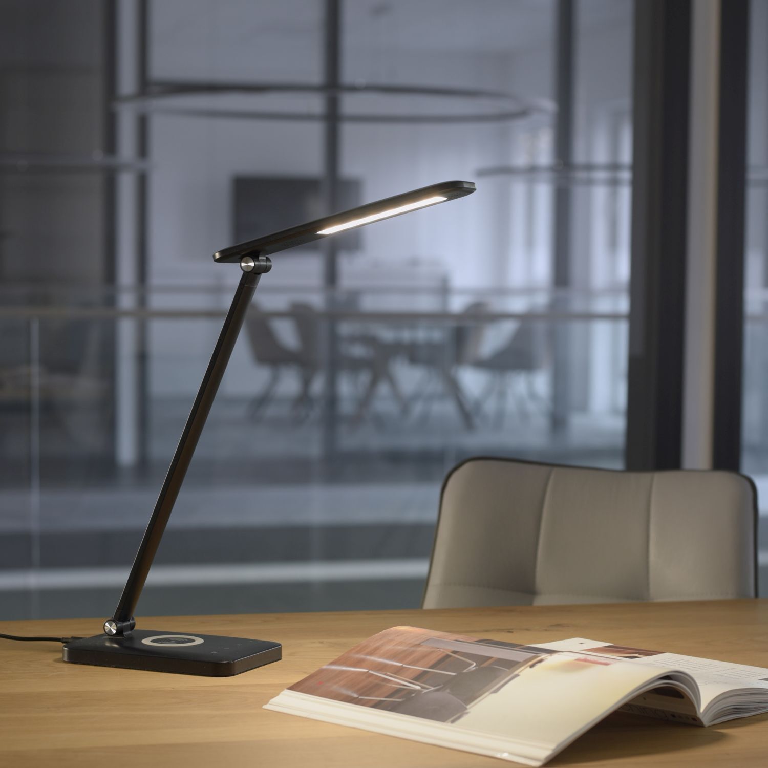 LED SchreibTischlampe Schwarz Touch 680 lm verstellbar Lampe