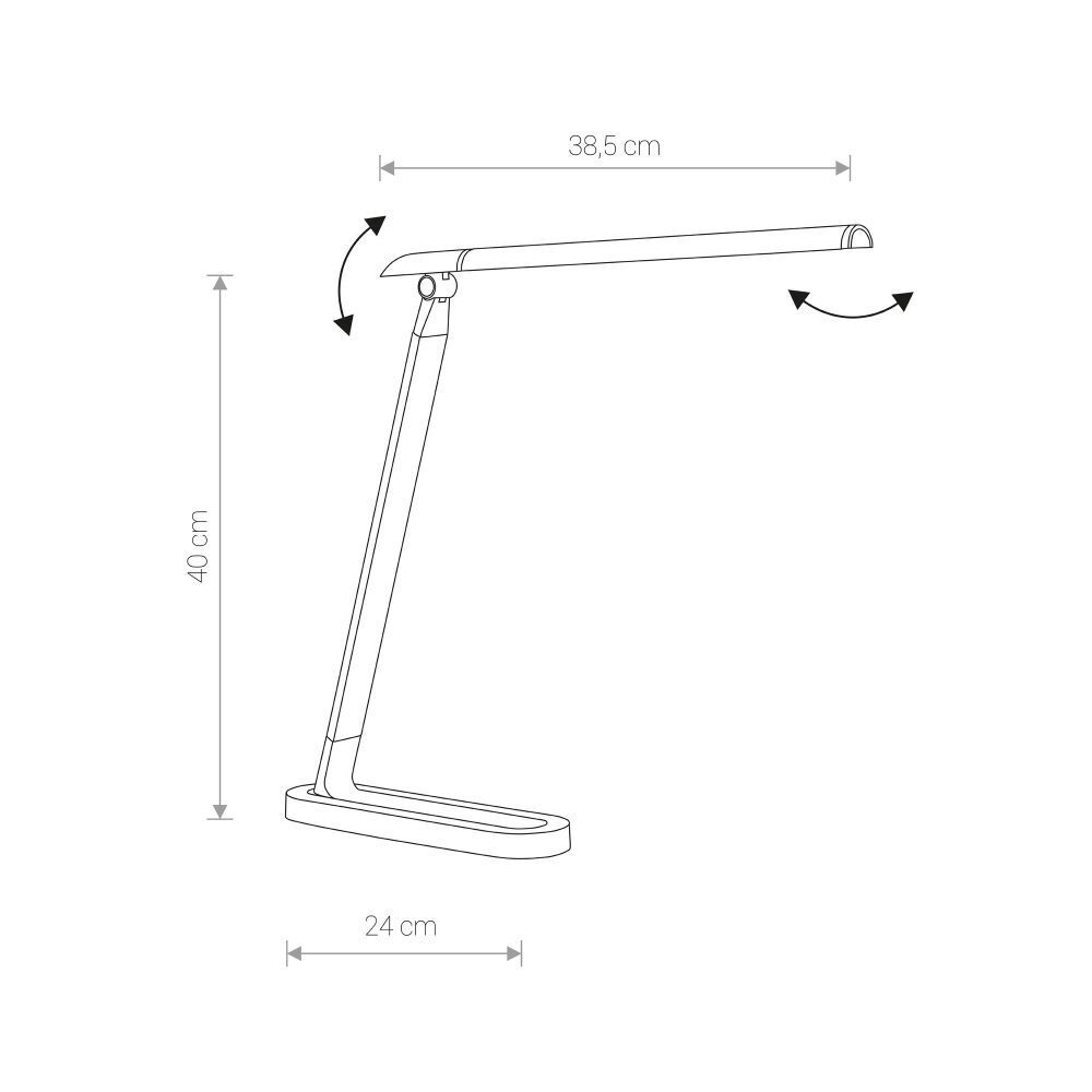 Dimmbare LED Schreibtischlampe Touch 7,5W flexibel