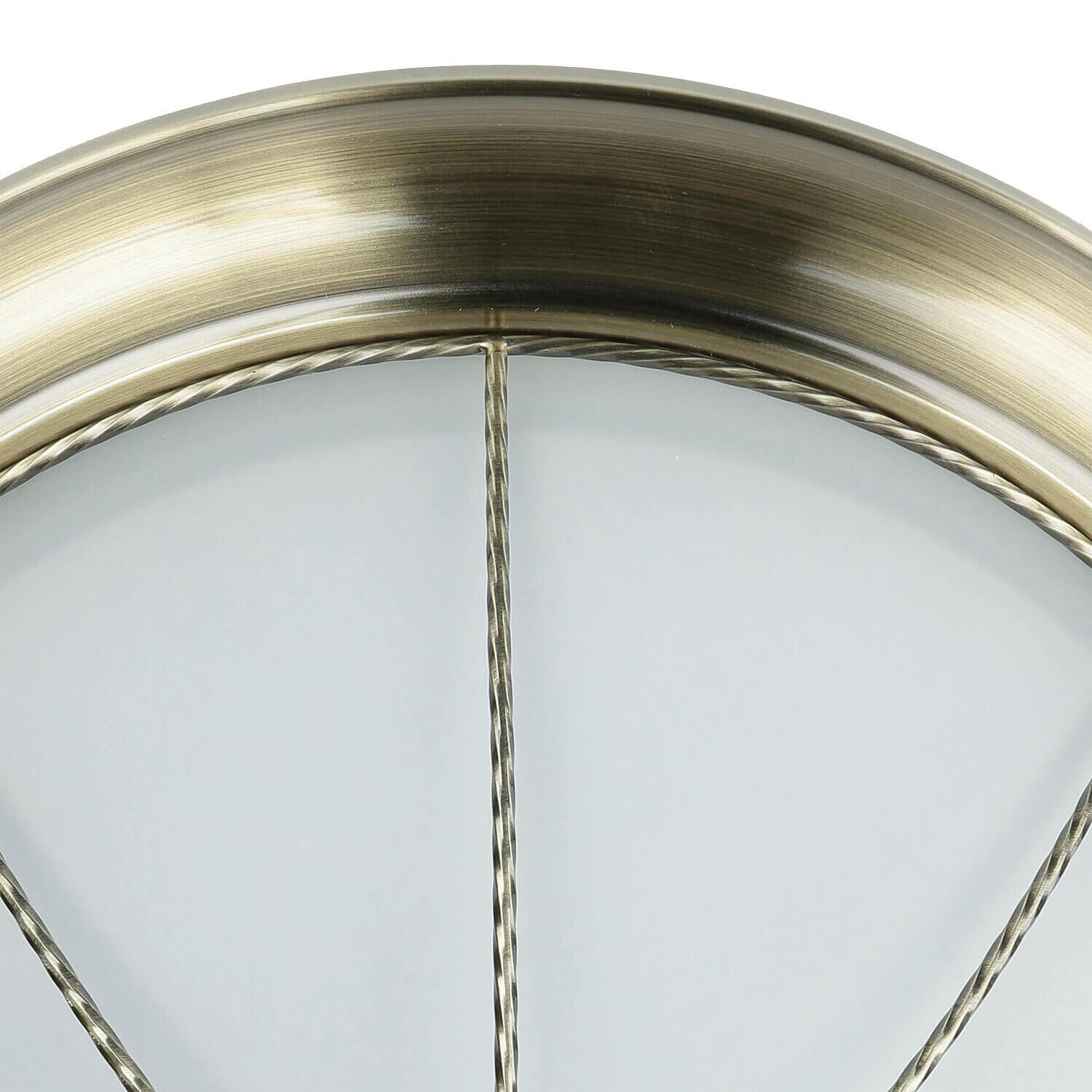 Runde Deckenleuchte E27 SUDAN mit Glasschirm Messing Optik Runde Deckenleuchte E27 SUDAN mit Glasschirm Messing Optik