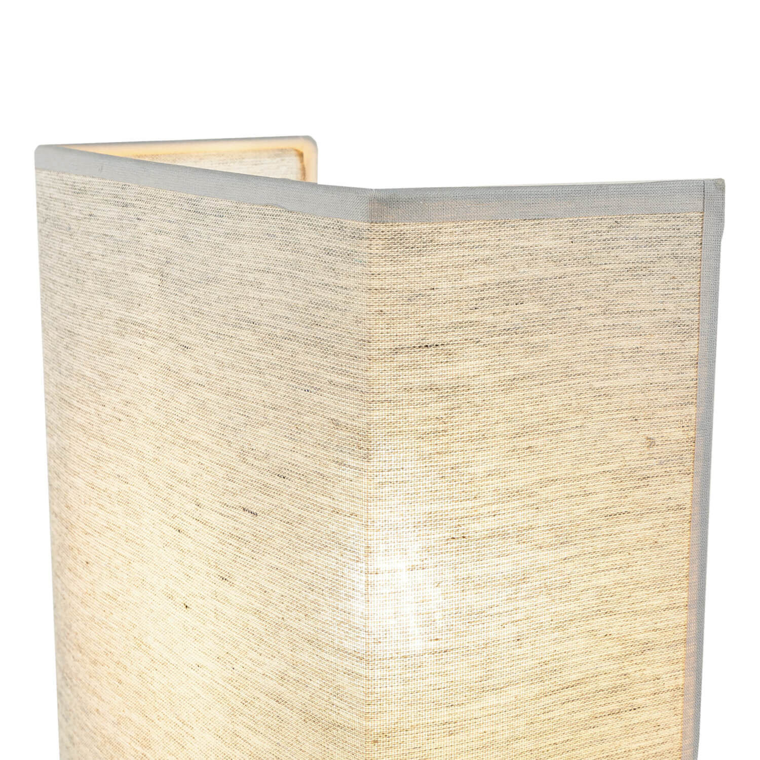 Graue Wandleuchte Stoff Schirm eckig Loft Design ALICE Moebel, Tabelle, Empfang, Lampe, Holz