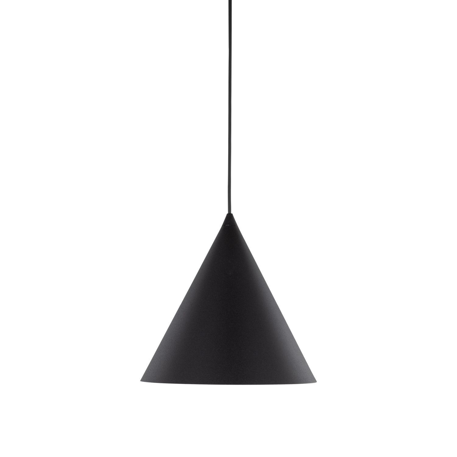 Hängelampe Schwarz Metall Ø 25 cm H: max. 160 cm E27 Beleuchtung, Lampe, Lampenschirm