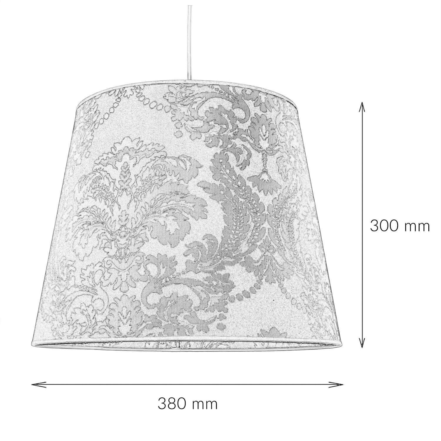 Abat-jour tissu or motif E27 Lampe à suspendre Lampe, Lampenschirm