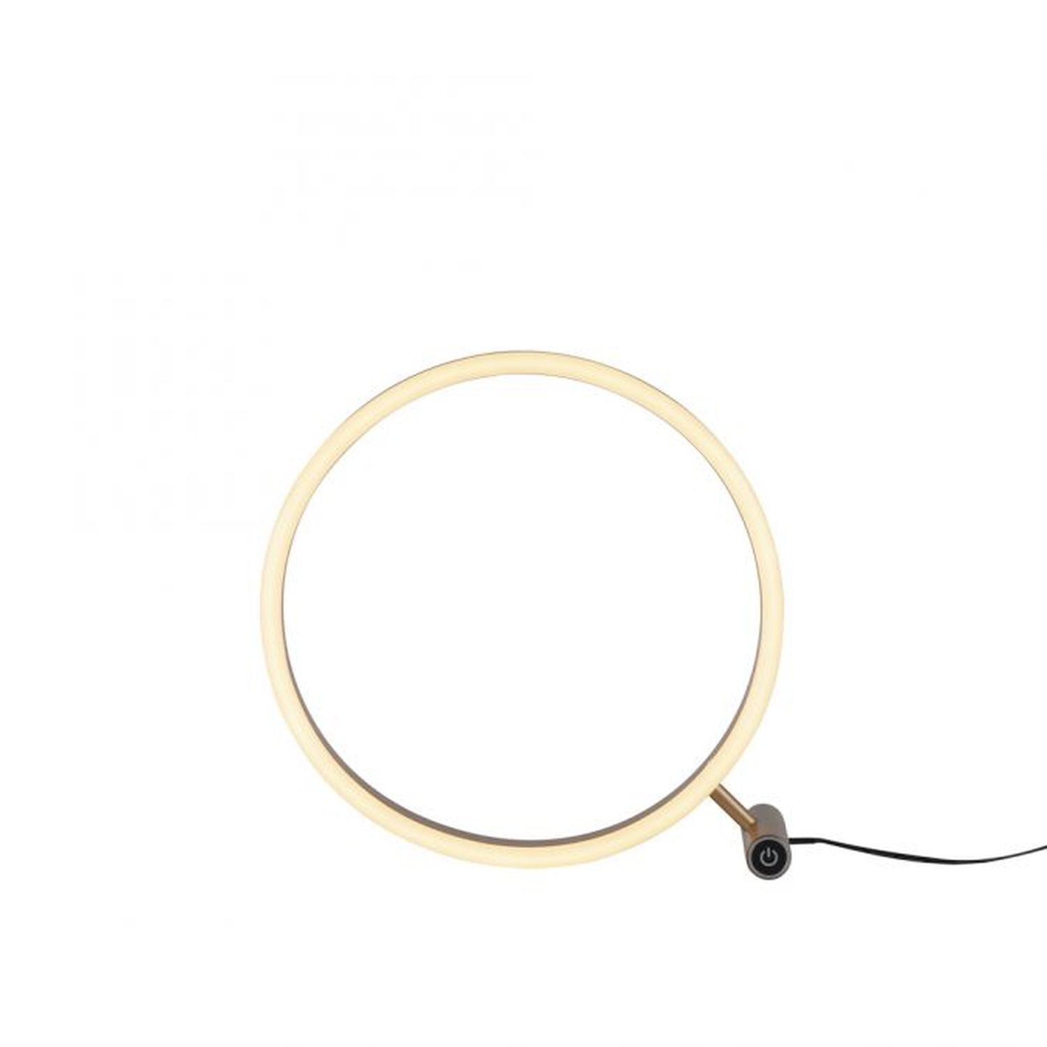 Dimmbare LED Tischlampe Touch 28 cm Ring in Messing Reifen