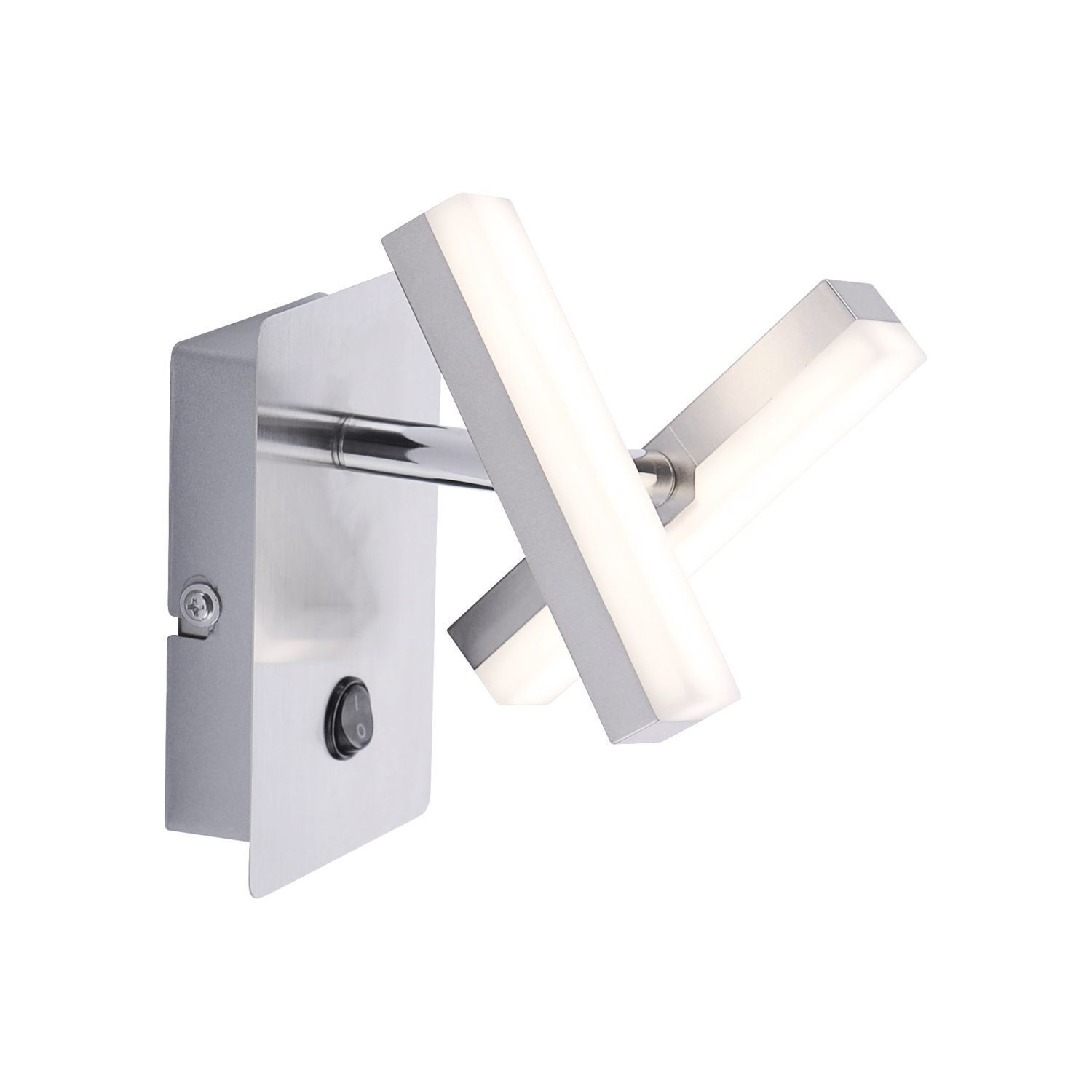 LED Wandspot in Stahl Metall beweglich 225 lm Schalter Elektrisches Gerät, Schalter