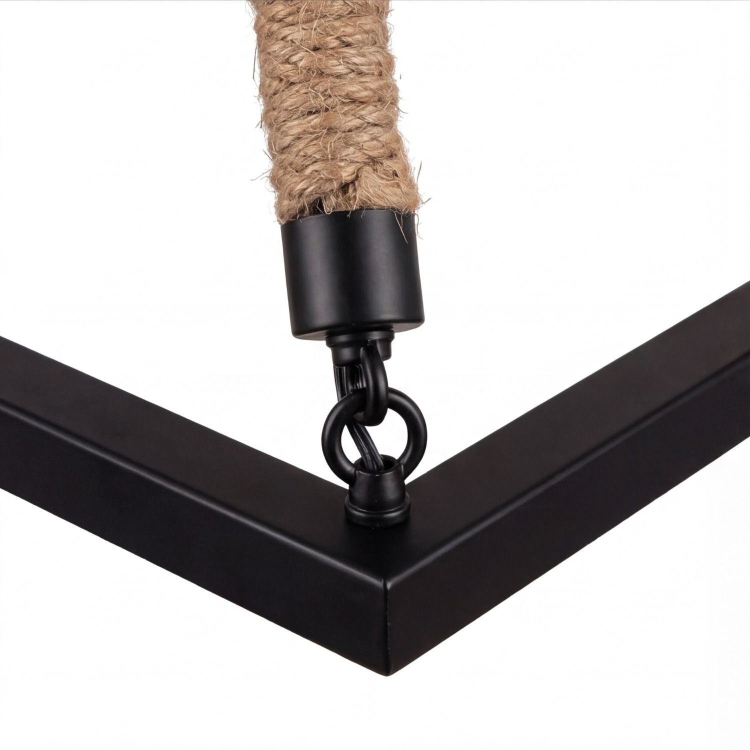 Kronleuchter Metall Rauchglas E27 B: 40 cm 4-flammig hängematte, große, jute, seil, rahmen