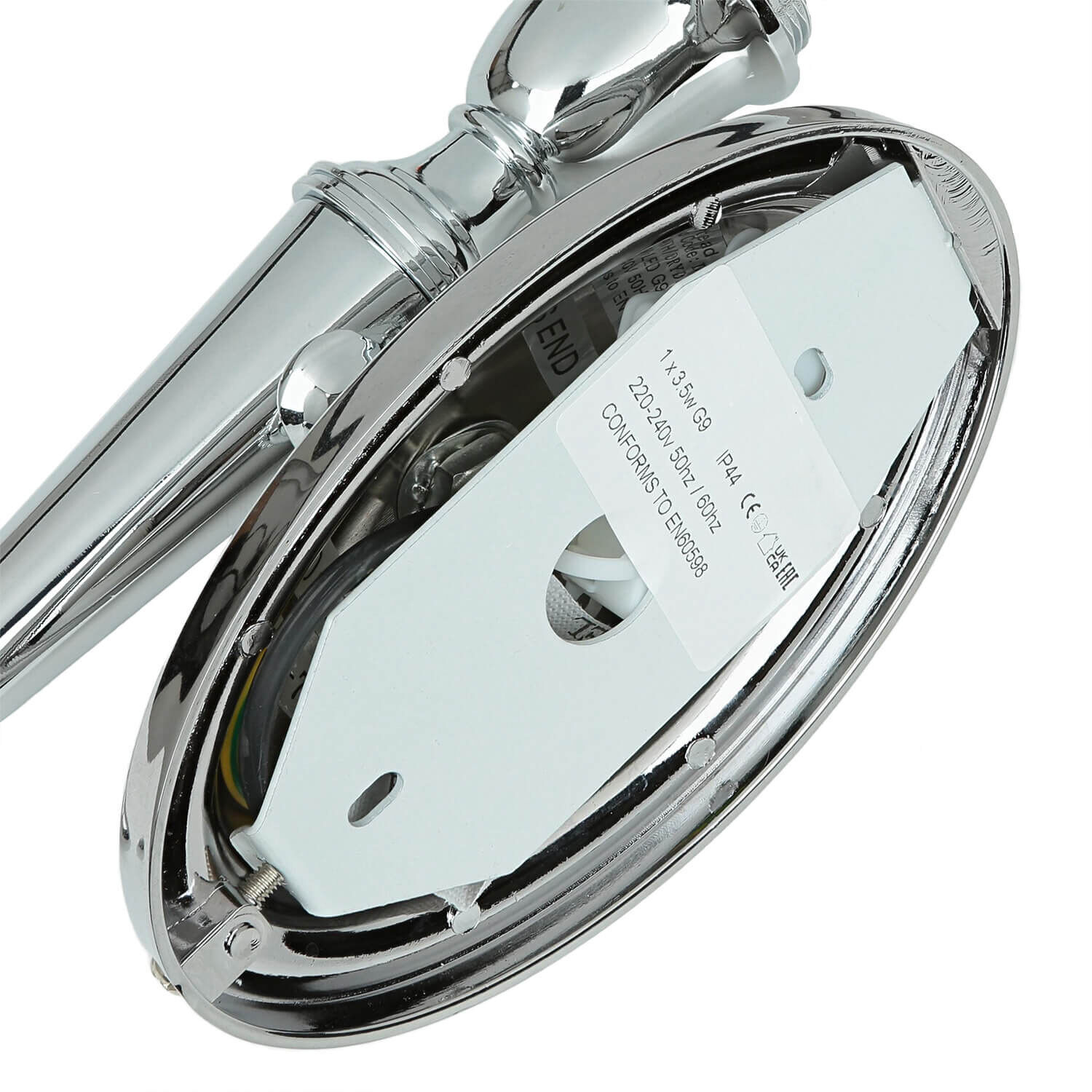 Lampe de salle de bain design LED en laiton verre IP44 en chrome Lampe de salle de bain design LED en laiton verre IP44 en chrome