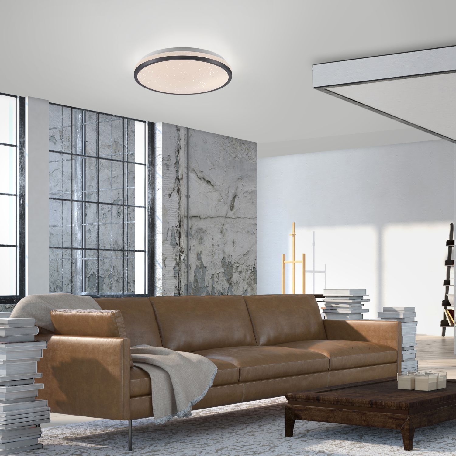 LED Deckenleuchte Sternenhimmel 1380 lm 3000 K dimmbar Couch, Dekoration für Zuhause, Wohnzimmer, Innenarchitektur, Lampe