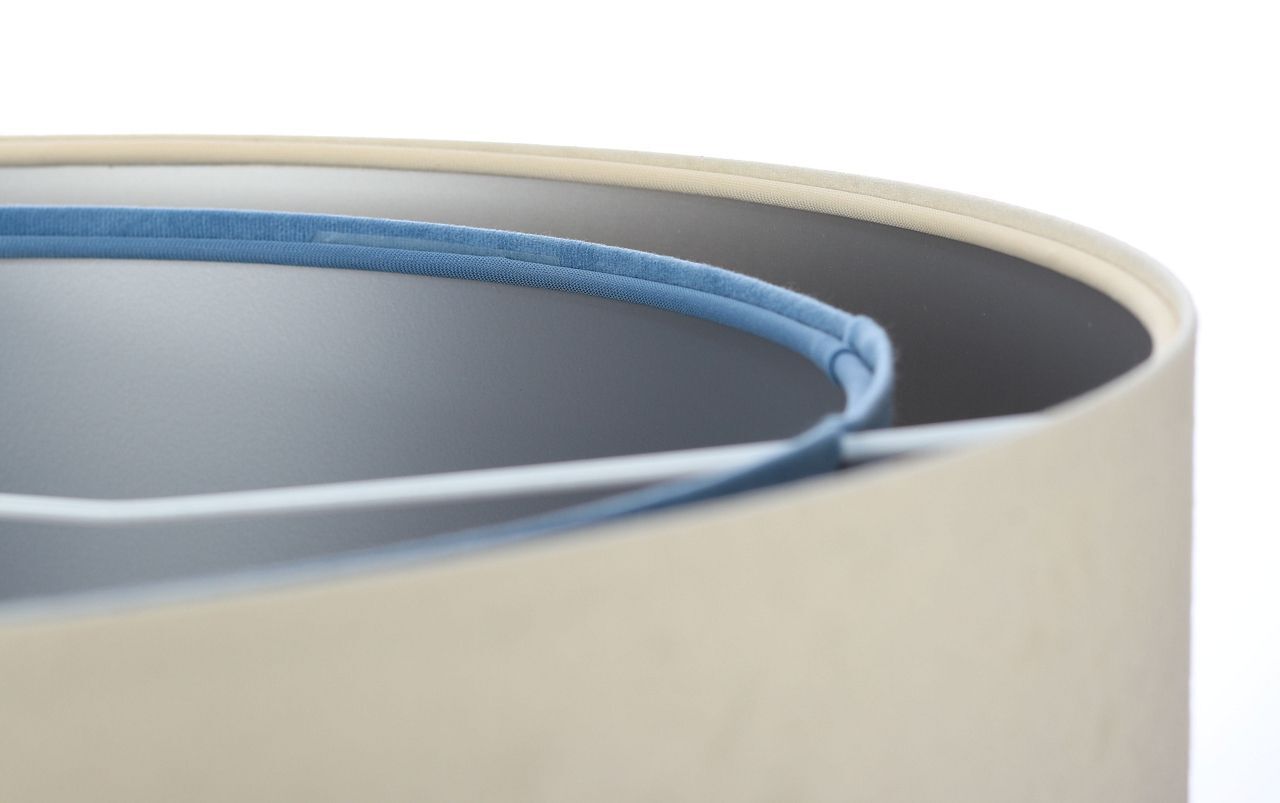 Lampe à suspendre ronde D : 50 cm Tissu Crème Bleu Argent E27 Moderne Lampe à suspendre ronde D : 50 cm Tissu Crème Bleu Argent E27 Moderne