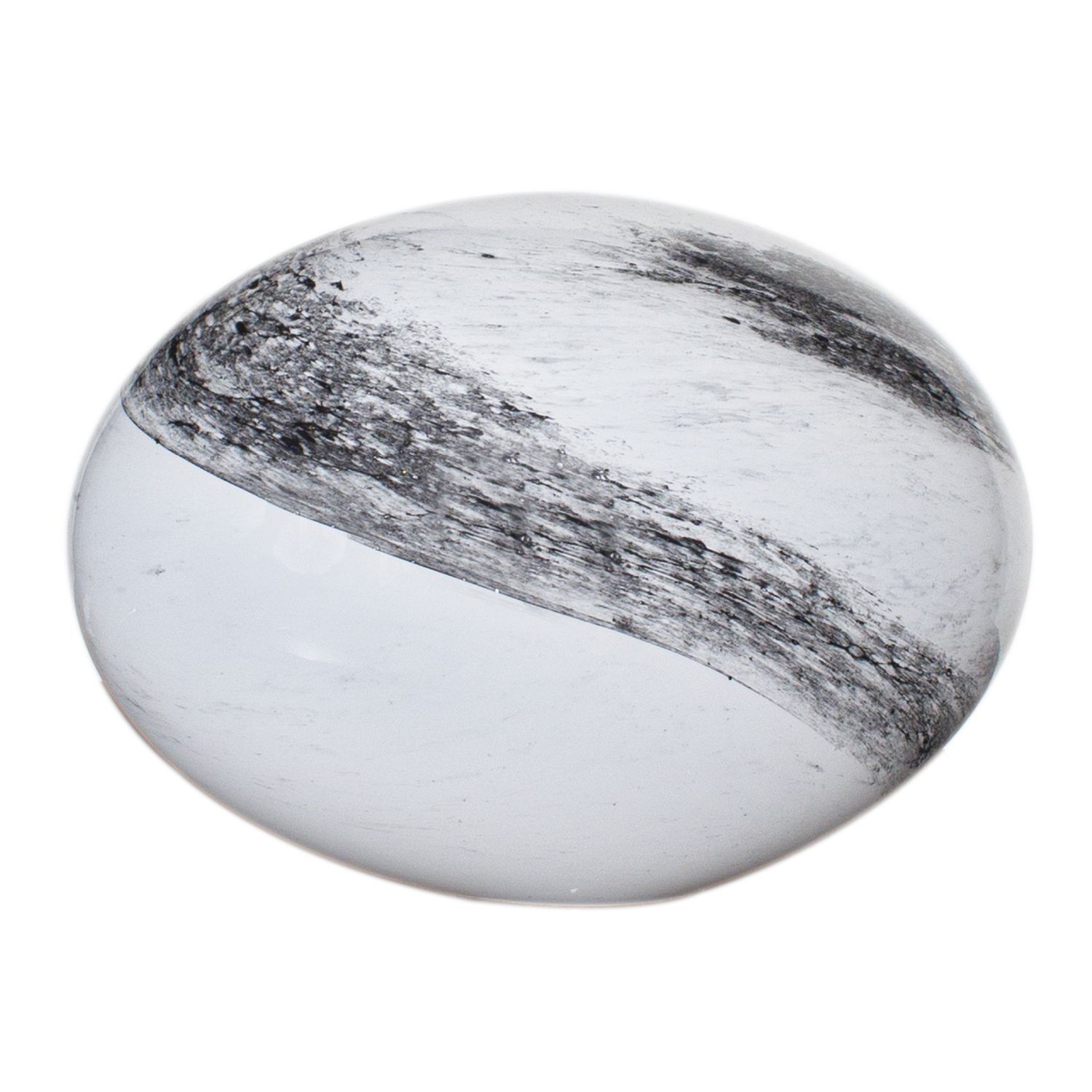 Tischlampe Glas 20 cm hoch Schwarz Grau marmoriert E14 Sphäre